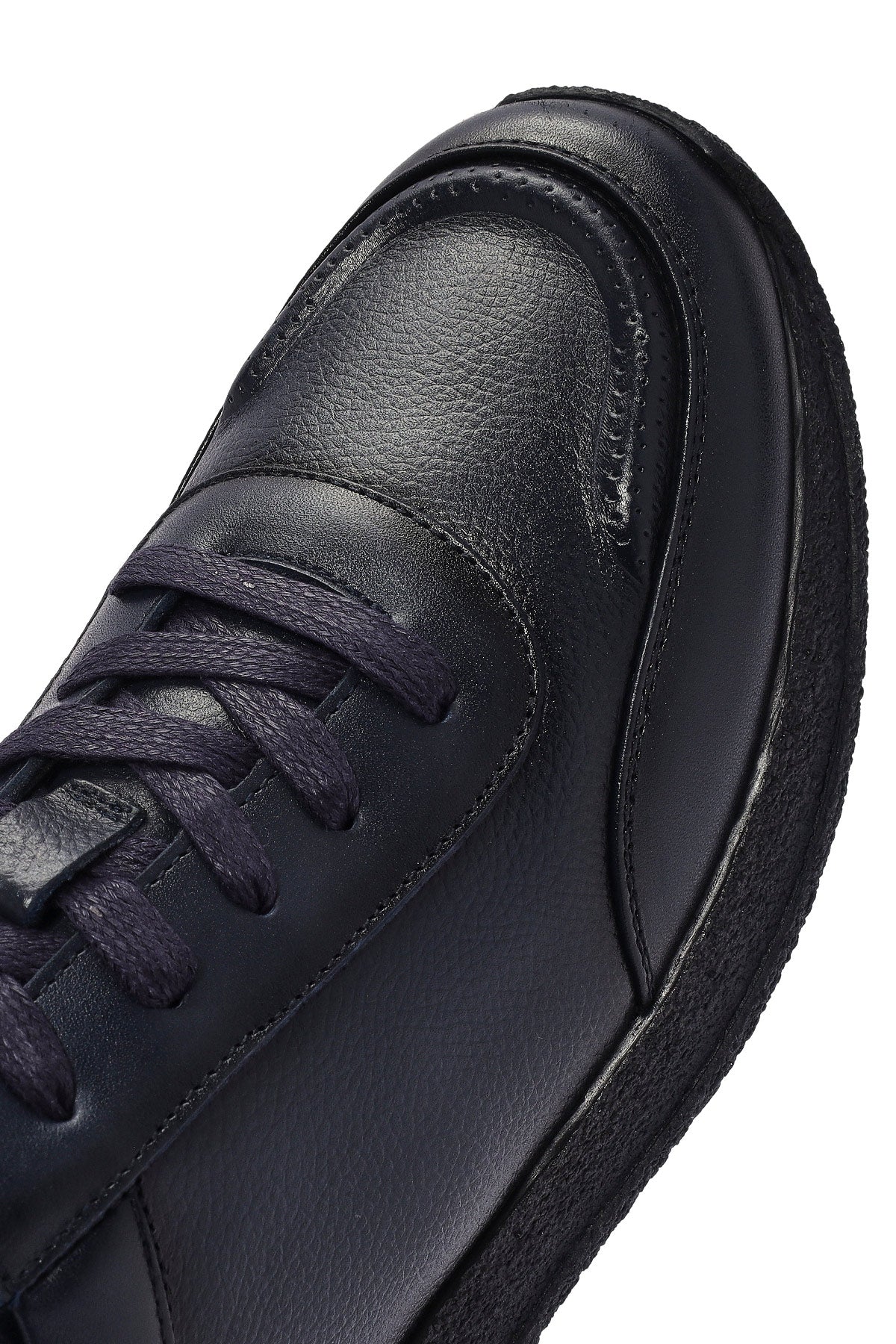 Erkek Lacivert Bağcıklı Deri Sneaker - Image 9