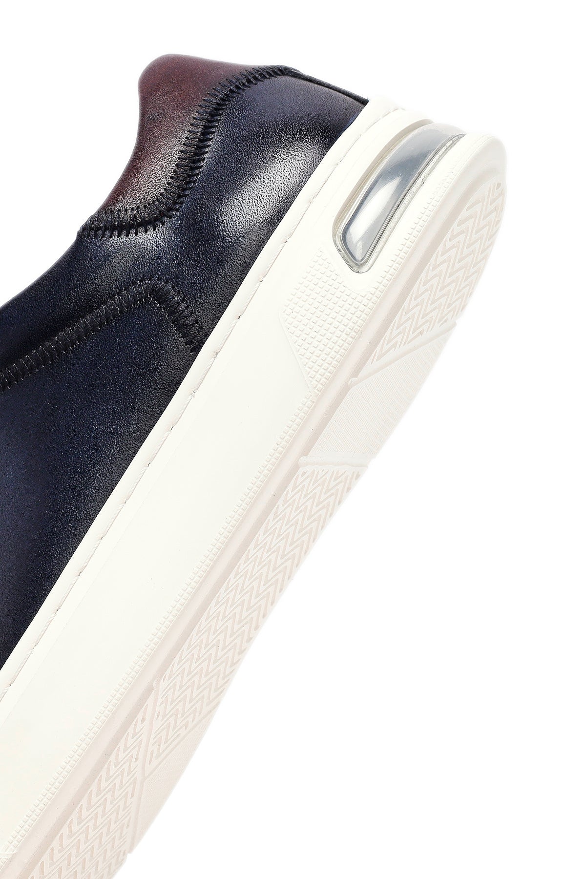 Erkek Lacivert Bağcıklı Deri Sneaker - Image 8
