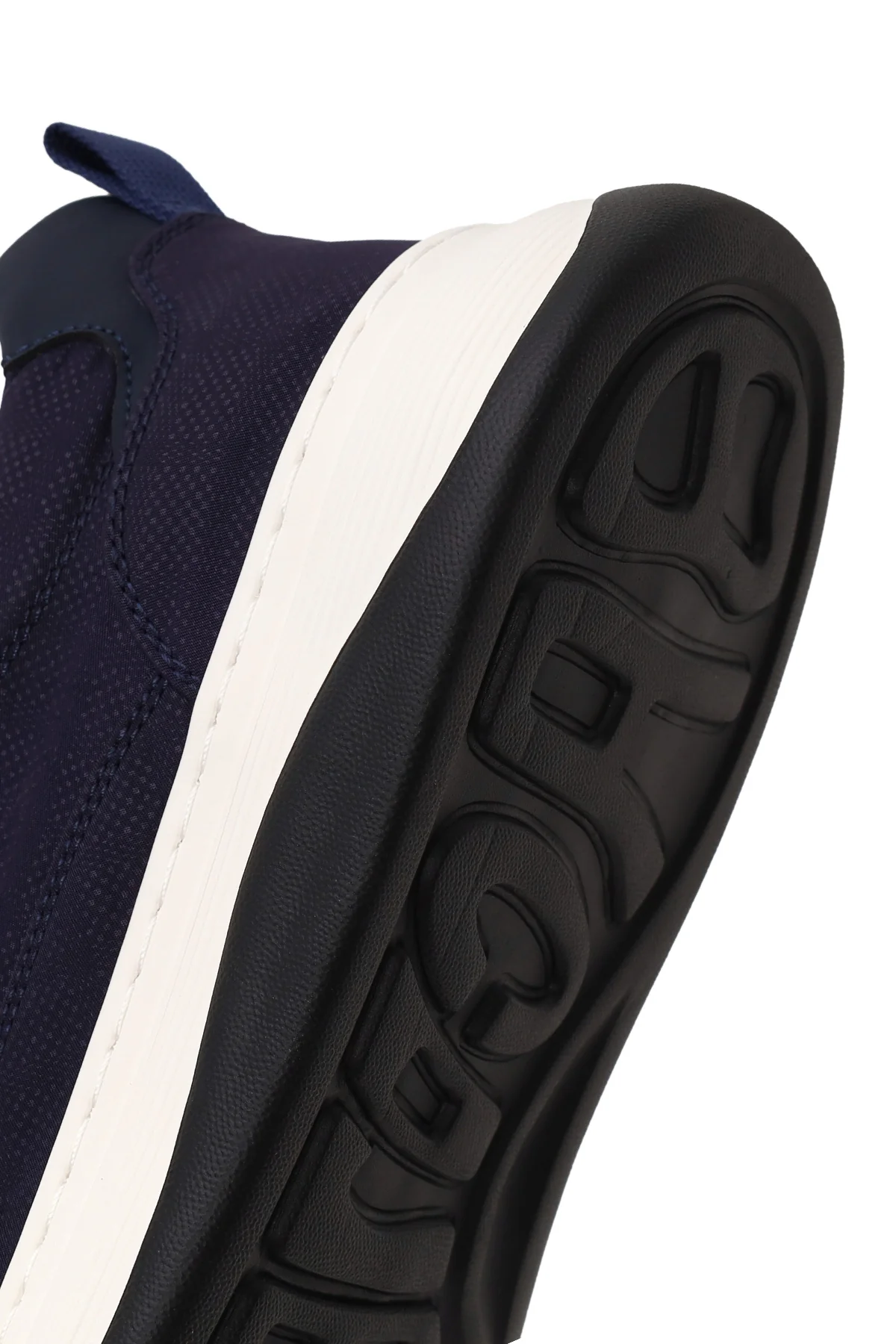 Erkek Lacivert Bağcıklı Kalın Tabanlı Kumaş Sneaker - Image 8