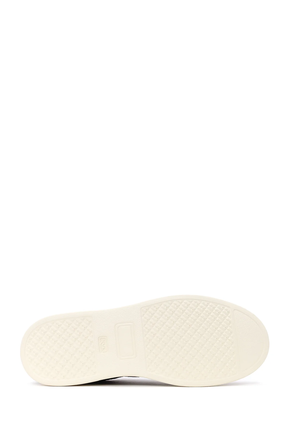 Erkek Lacivert Bağcıklı Kalın Tabanlı Süet Deri Sneaker - Image 5