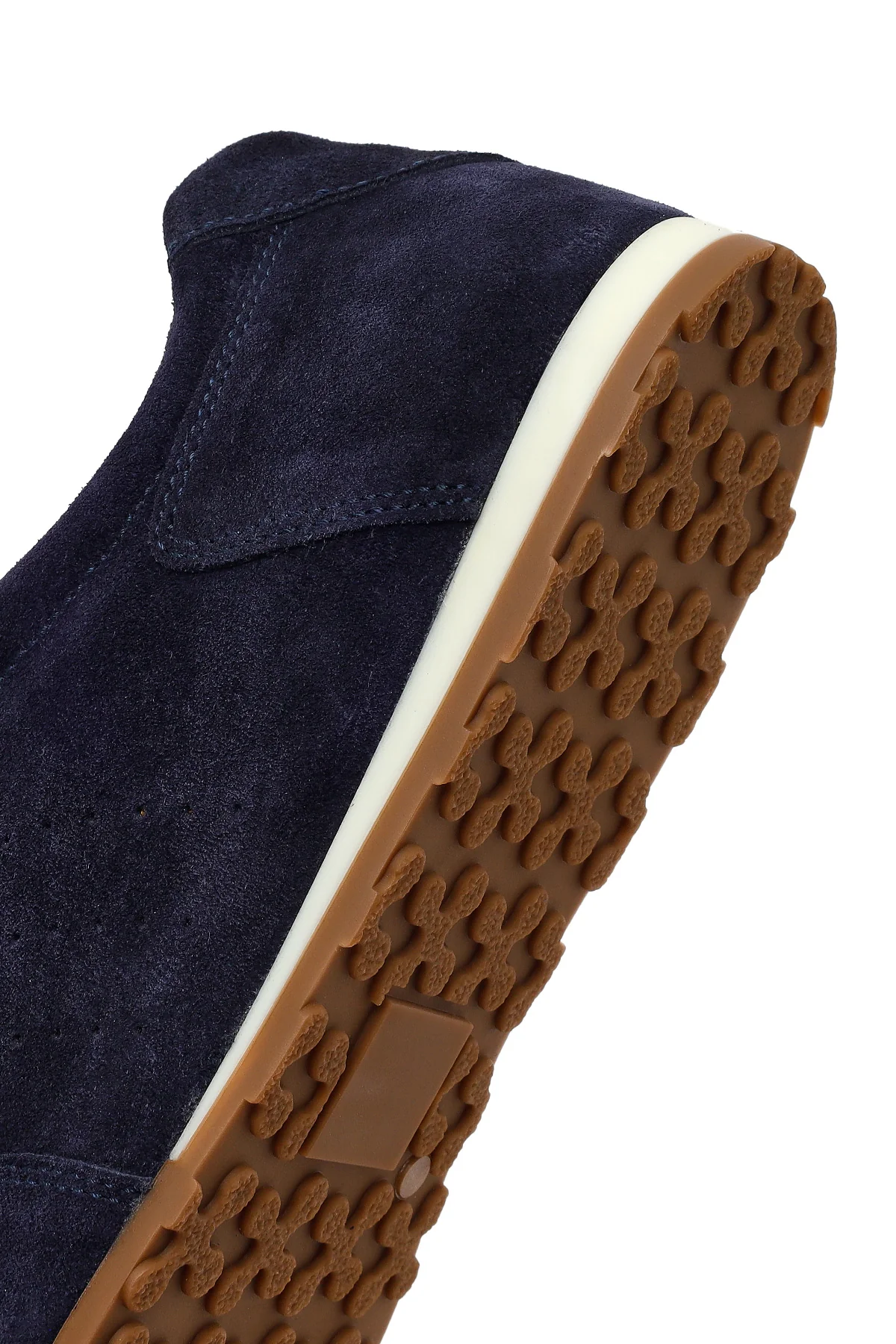 Erkek Lacivert Bağcıklı Süet Deri Sneaker - Image 8