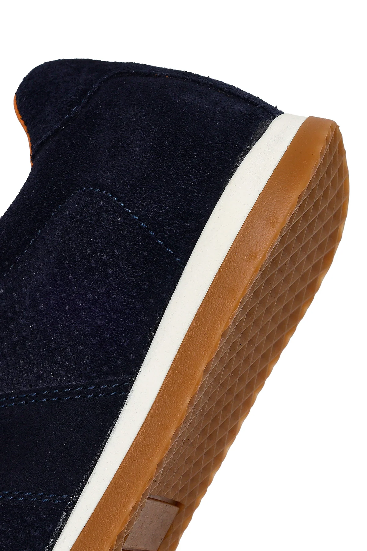 Erkek Lacivert Bağcıklı Süet Deri Sneaker - Image 8