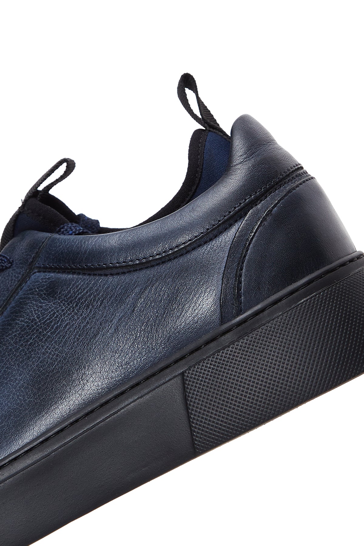 Erkek Lacivert Deri Kalın Tabanlı Sneaker - Image 8