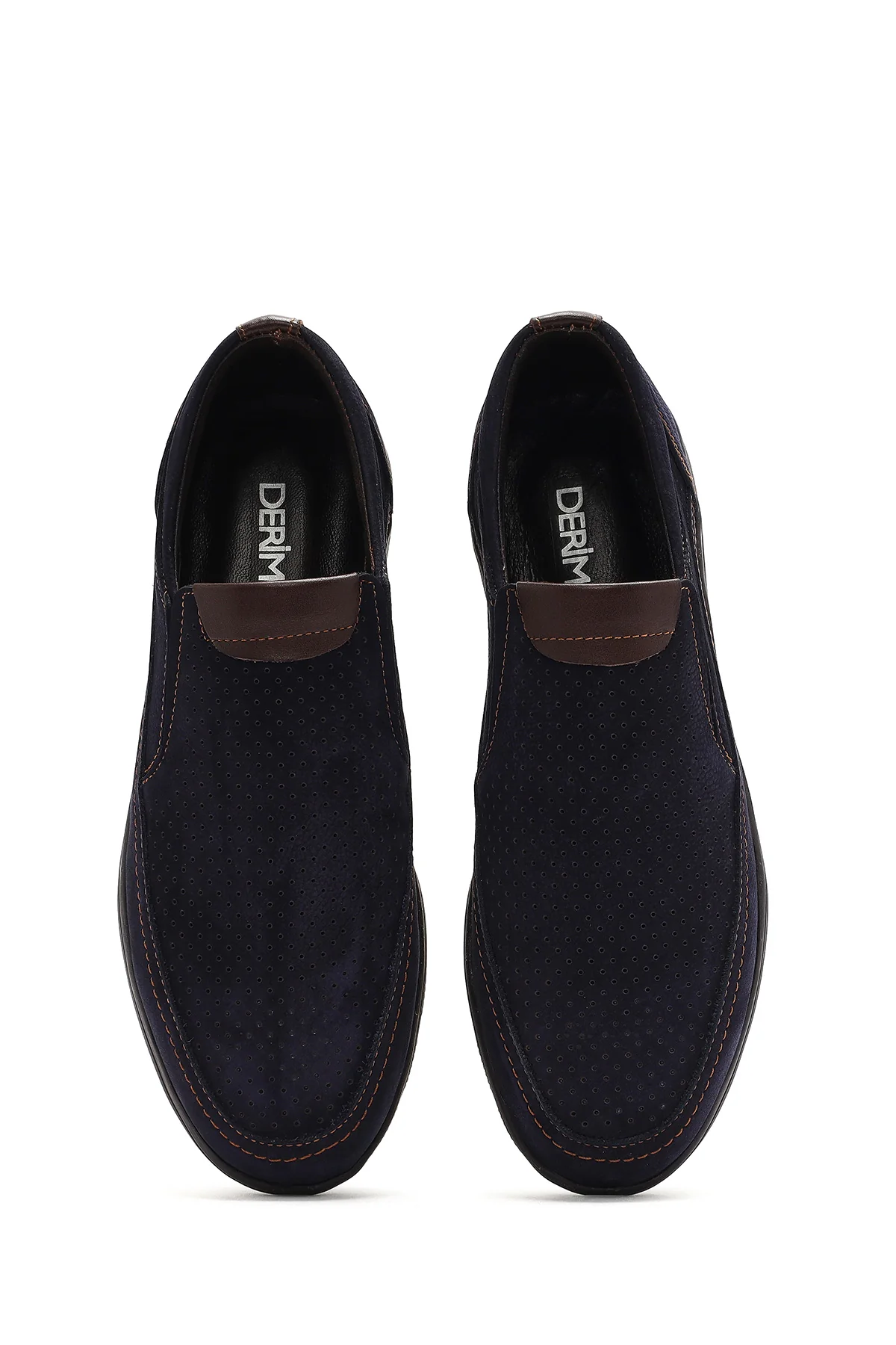 Erkek Lacivert Nubuk Deri Casual Loafer - Image 7