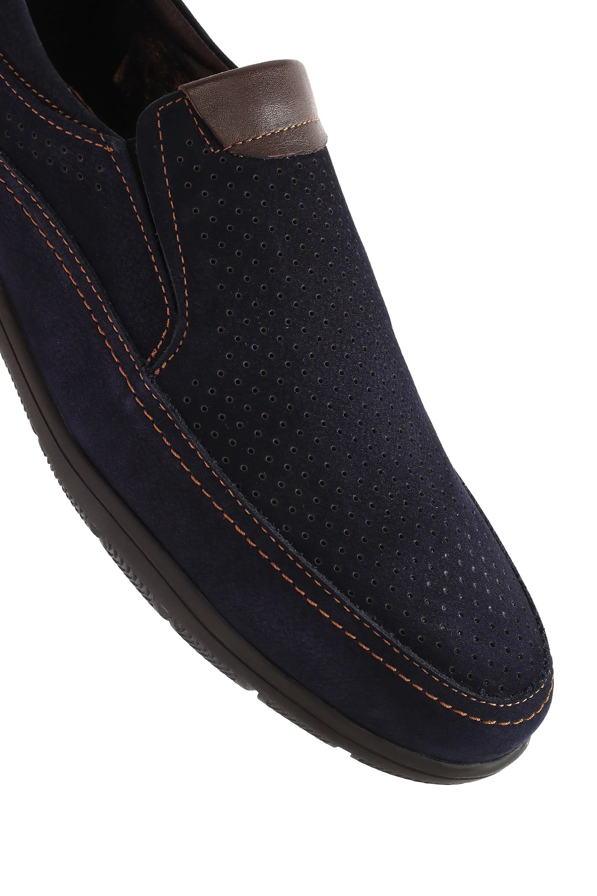 Erkek Lacivert Nubuk Deri Casual Loafer - Image 8