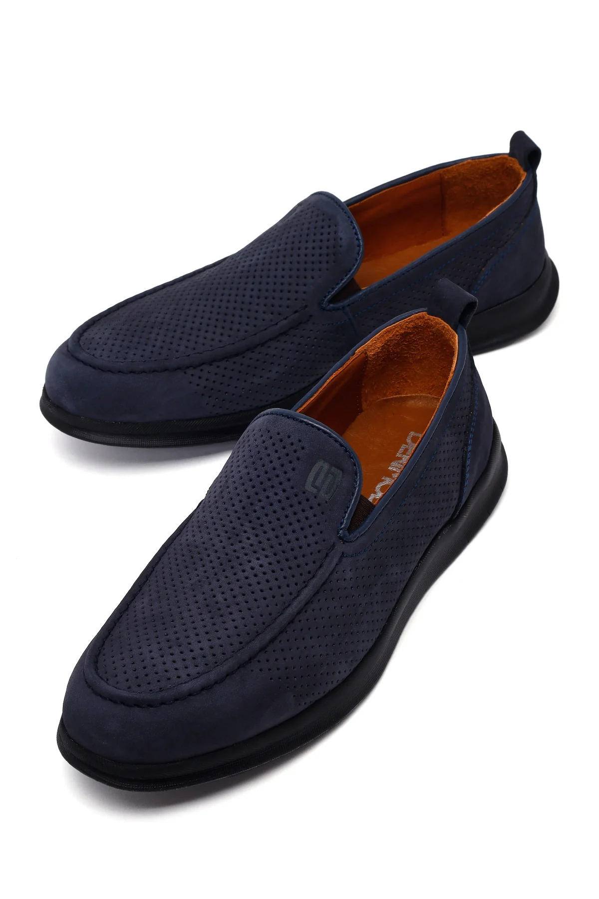 Erkek Lacivert Nubuk Deri Loafer - Image 10