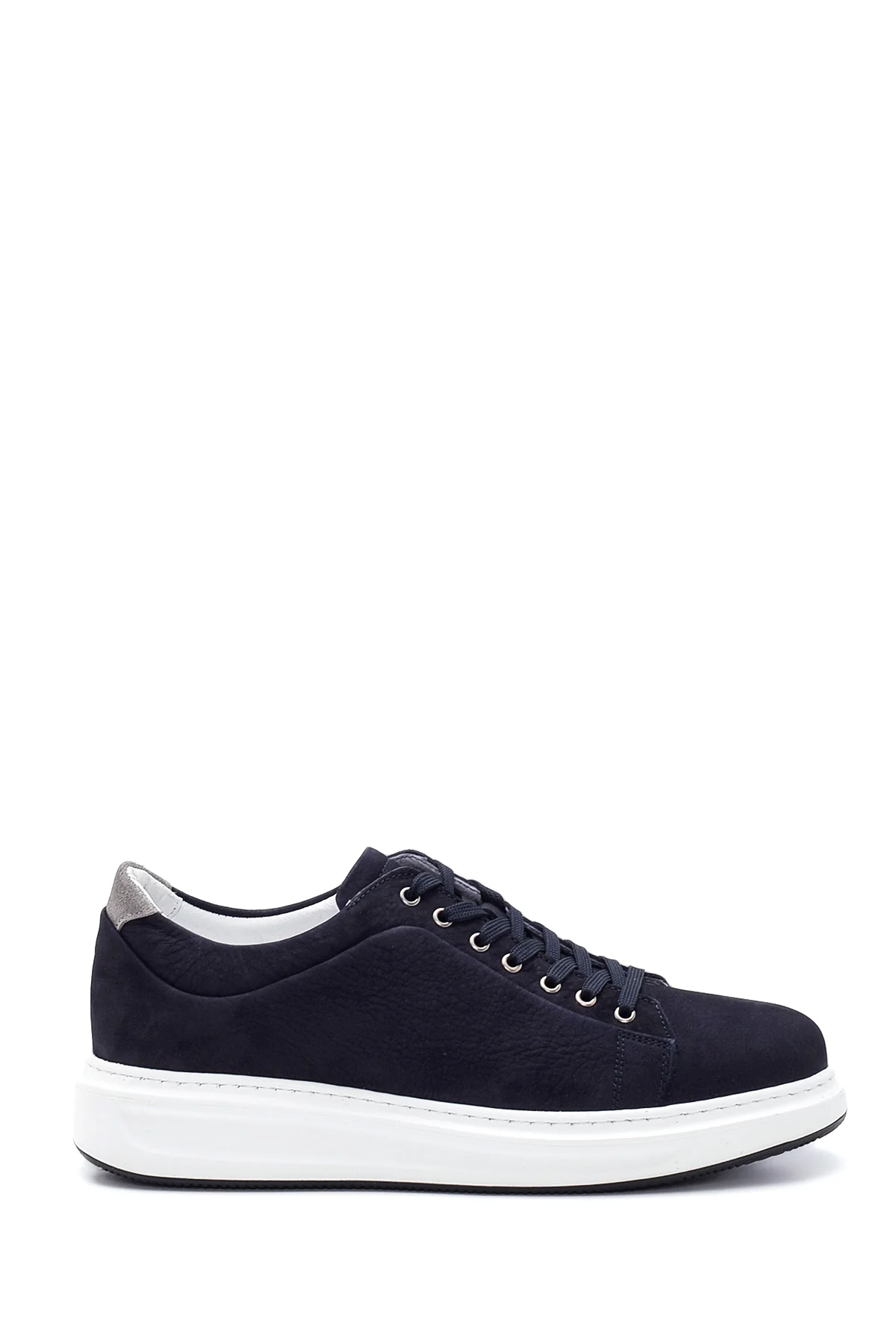 Erkek Lacivert Nubuk Deri Sneaker