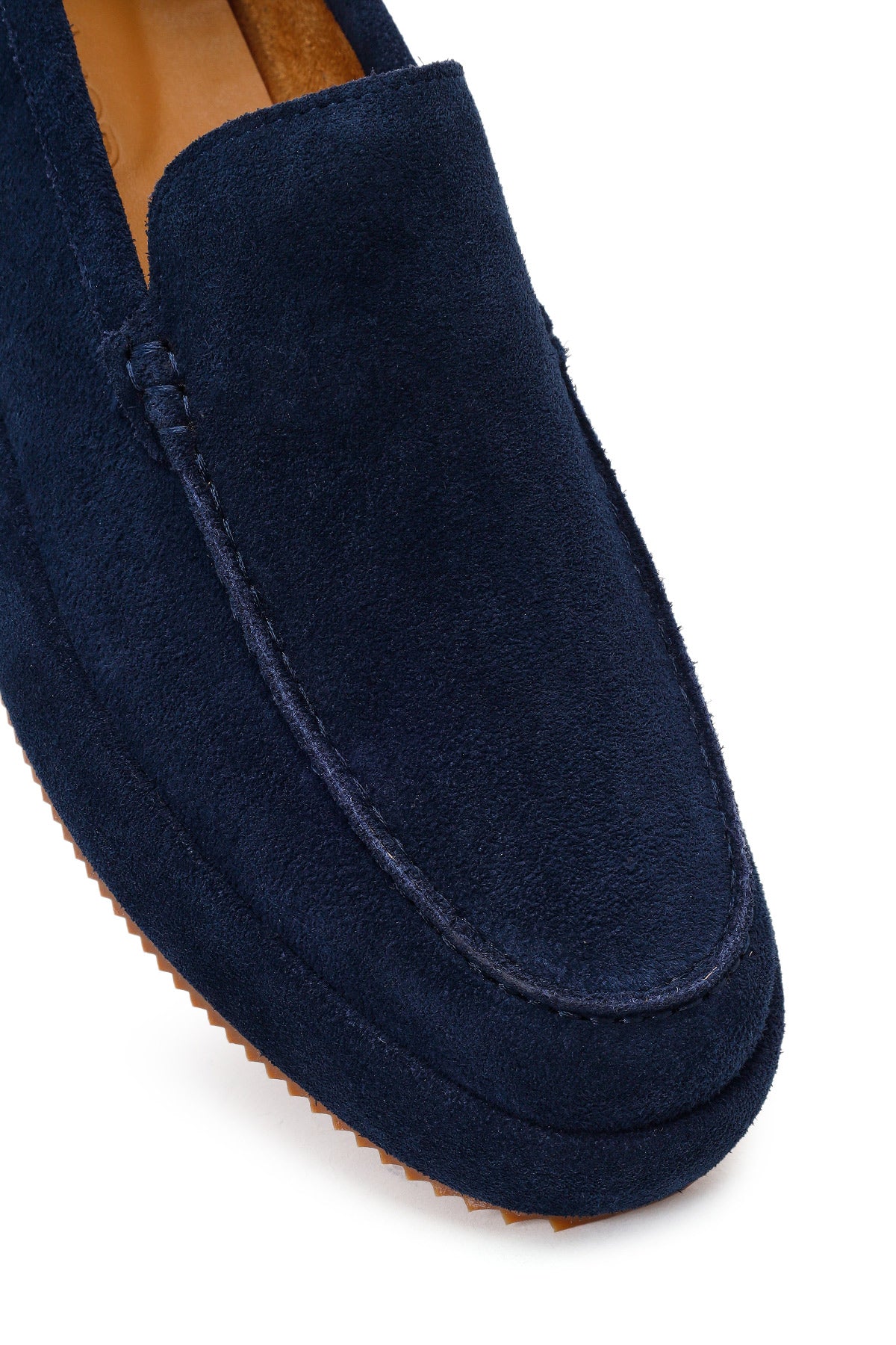 Erkek Lacivert Süet Deri Casual Loafer - Image 11