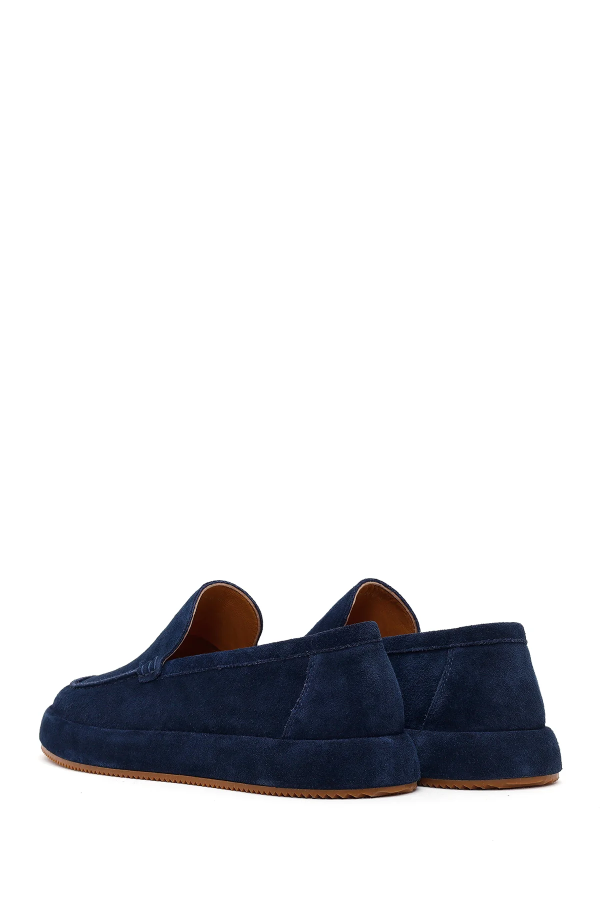 Erkek Lacivert Süet Deri Casual Loafer - Image 8