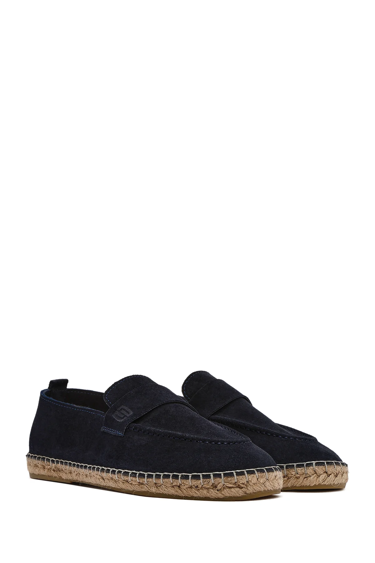 Erkek Lacivert Süet Deri Espadril - Image 3