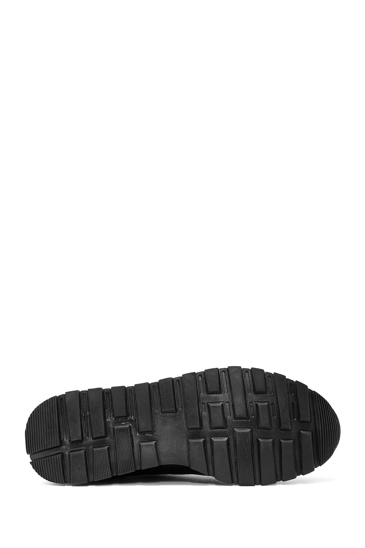 Erkek Siyah Bağcıklı Deri Casual Sneaker - Image 4
