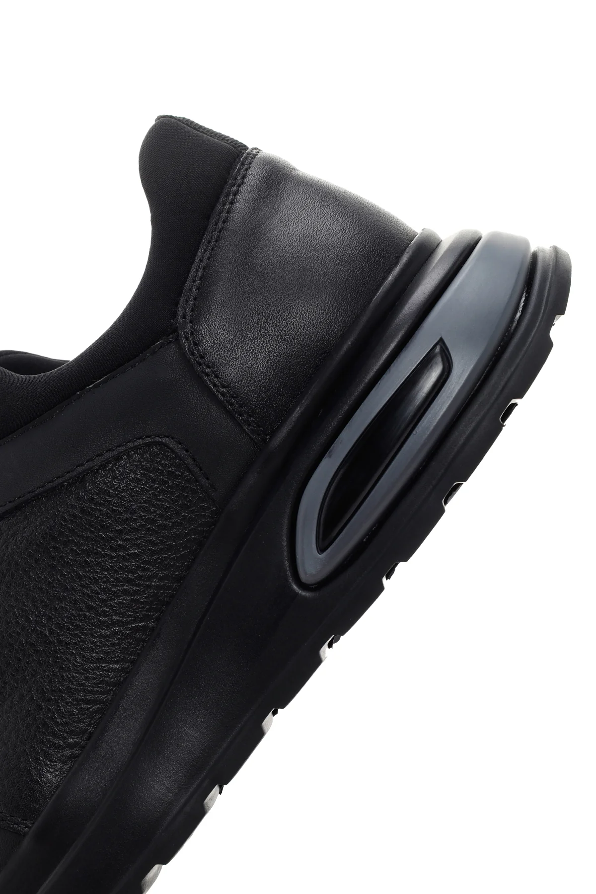 Erkek Siyah Bağcıklı Deri Casual Sneaker - Image 7