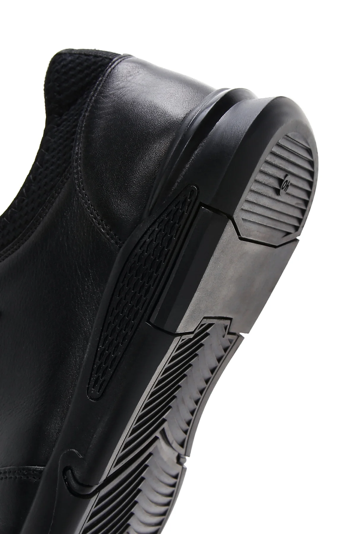 Erkek Siyah Bağcıklı Deri Casual Sneaker - Image 8