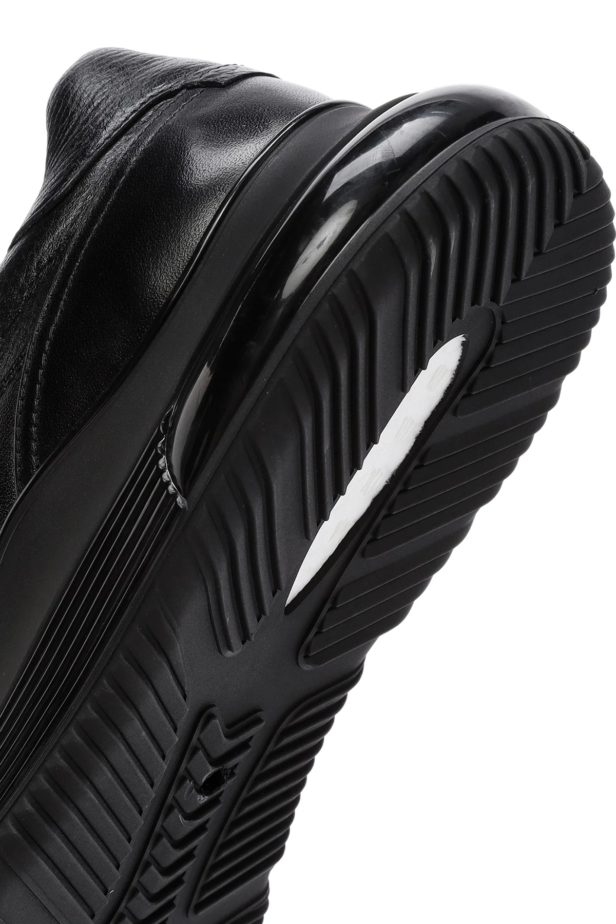 Erkek Siyah Bağcıklı Deri Casual Sneaker - Image 8