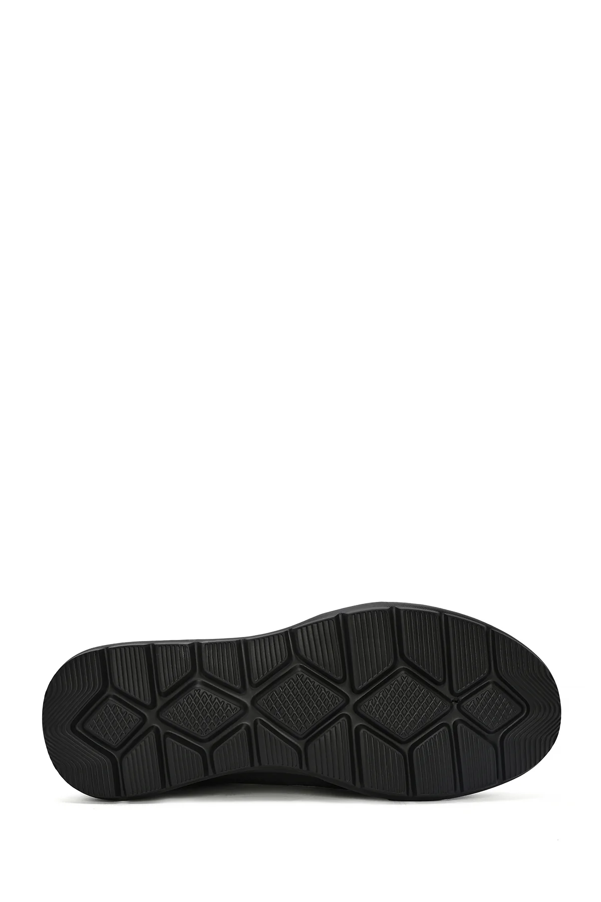 Erkek Siyah Bağcıklı Deri Casual Sneaker - Image 4
