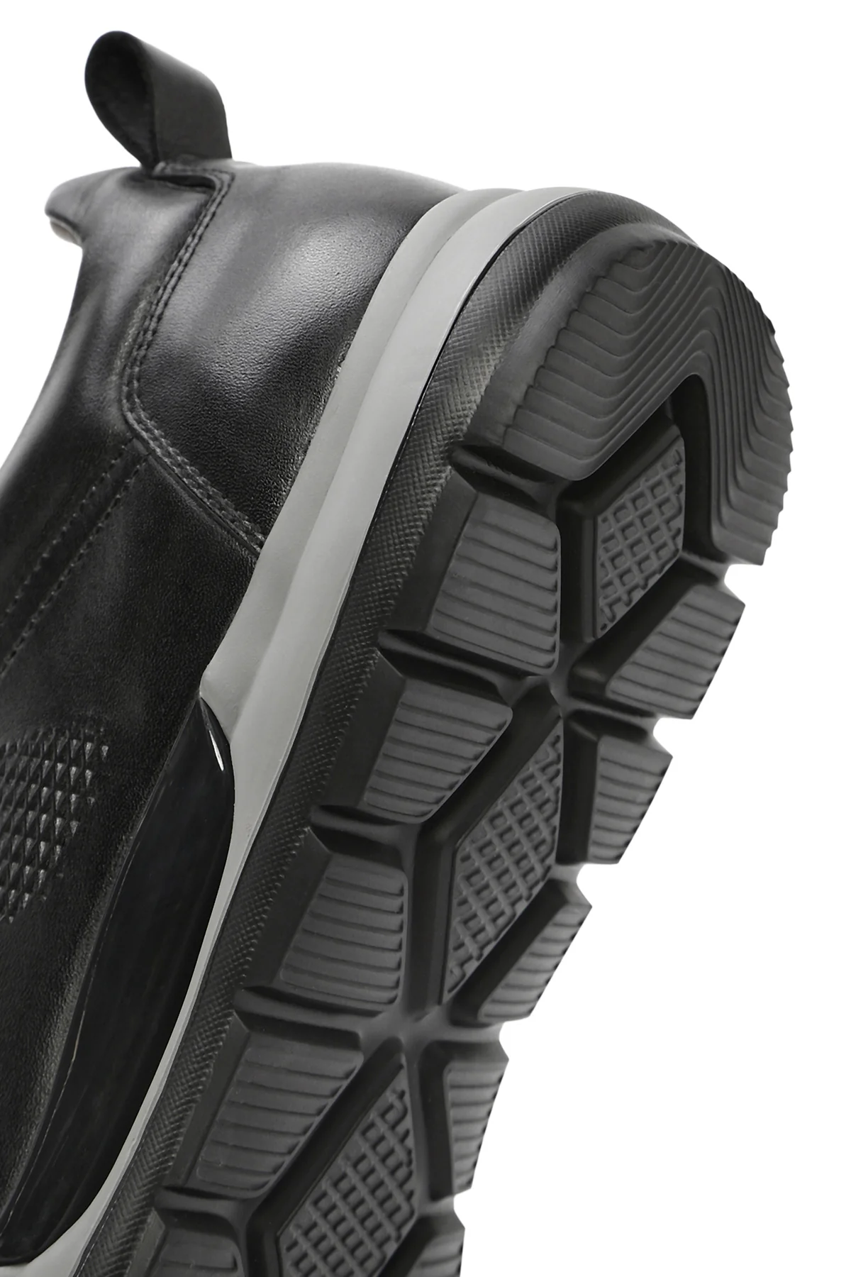 Erkek Siyah Bağcıklı Deri Casual Sneaker - Image 8