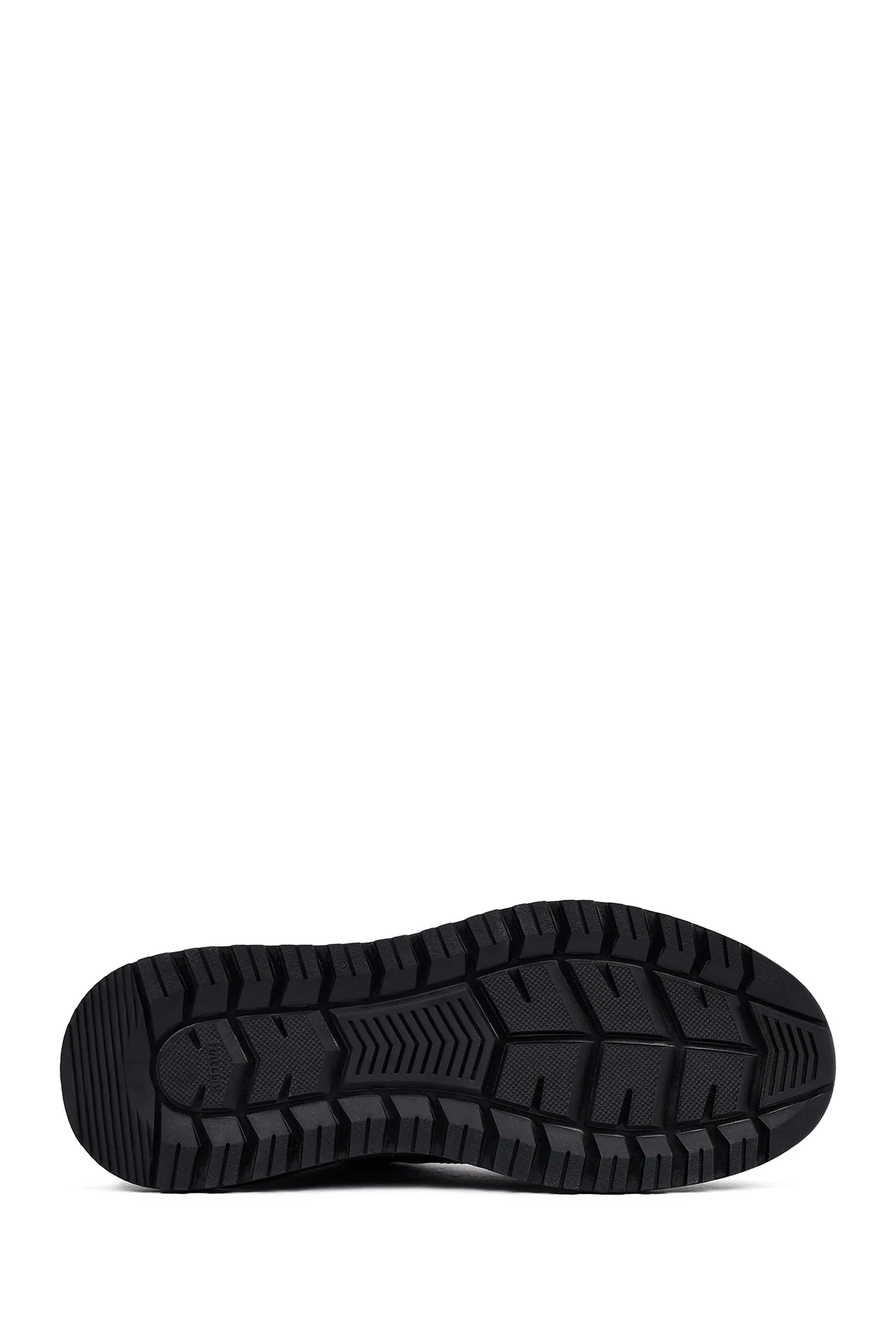 Erkek Siyah Bağcıklı Deri Casual Sneaker - Image 4