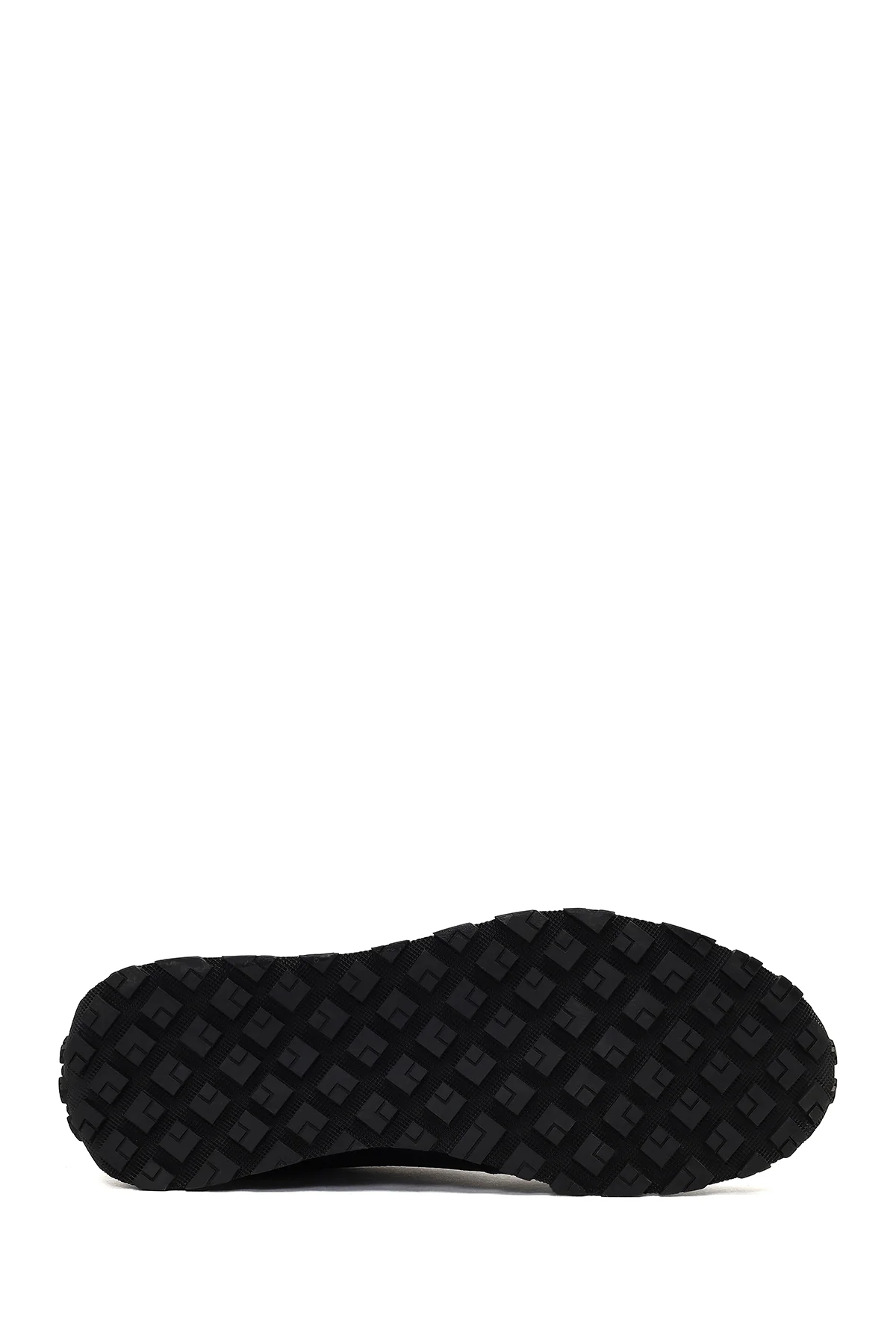 Erkek Siyah Bağcıklı Deri Casual Sneaker - Image 4