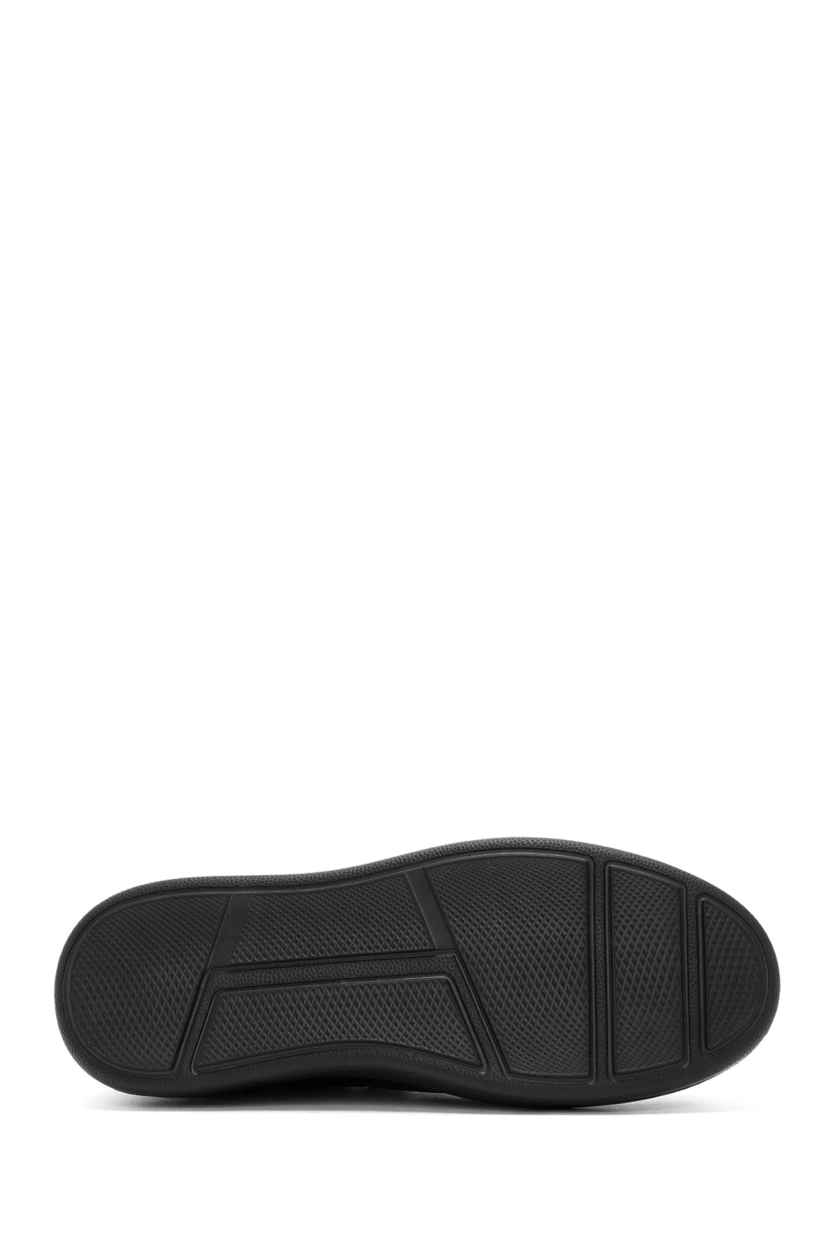 Erkek Siyah Bağcıklı Deri Sneaker - Image 4