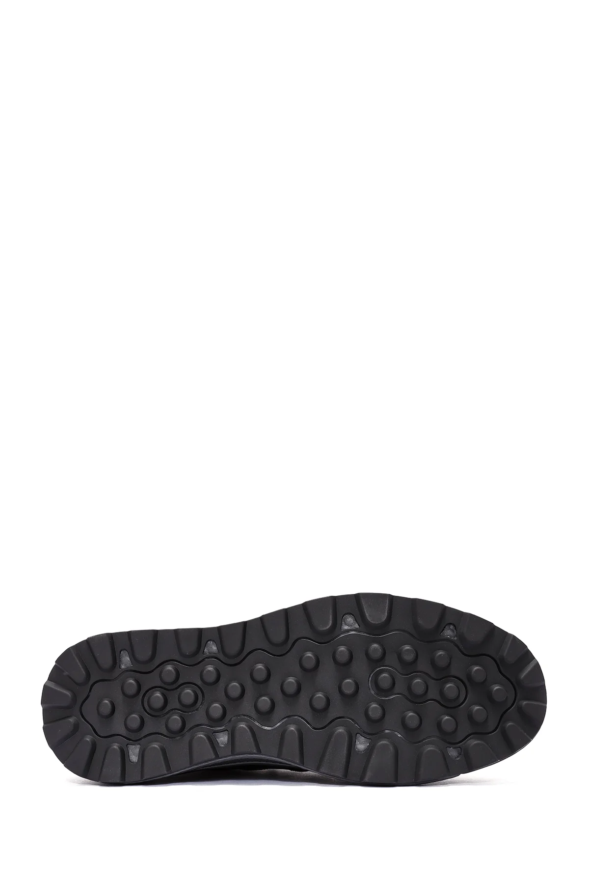 Erkek Siyah Bağcıklı Deri Sneaker - Image 4