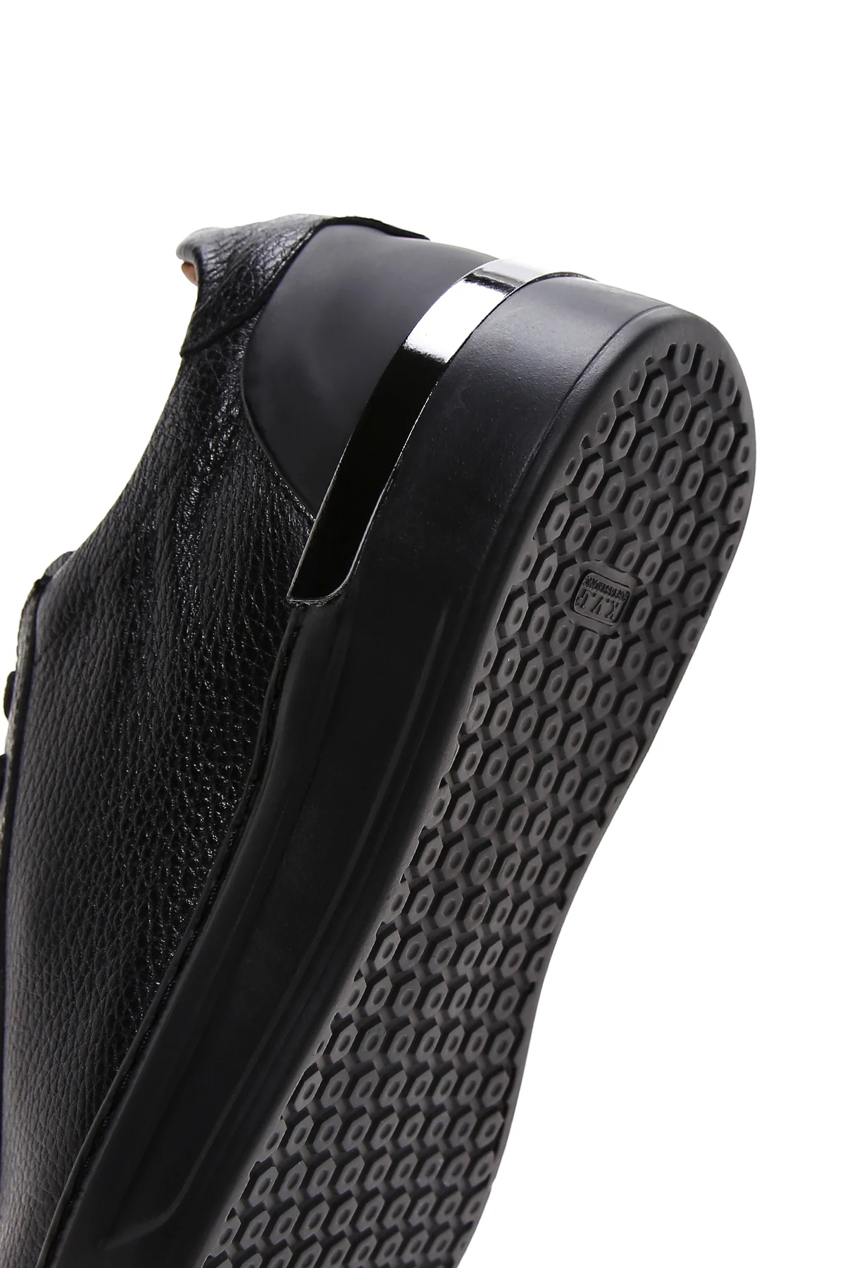 Erkek Siyah Bağcıklı Deri Sneaker - Image 8