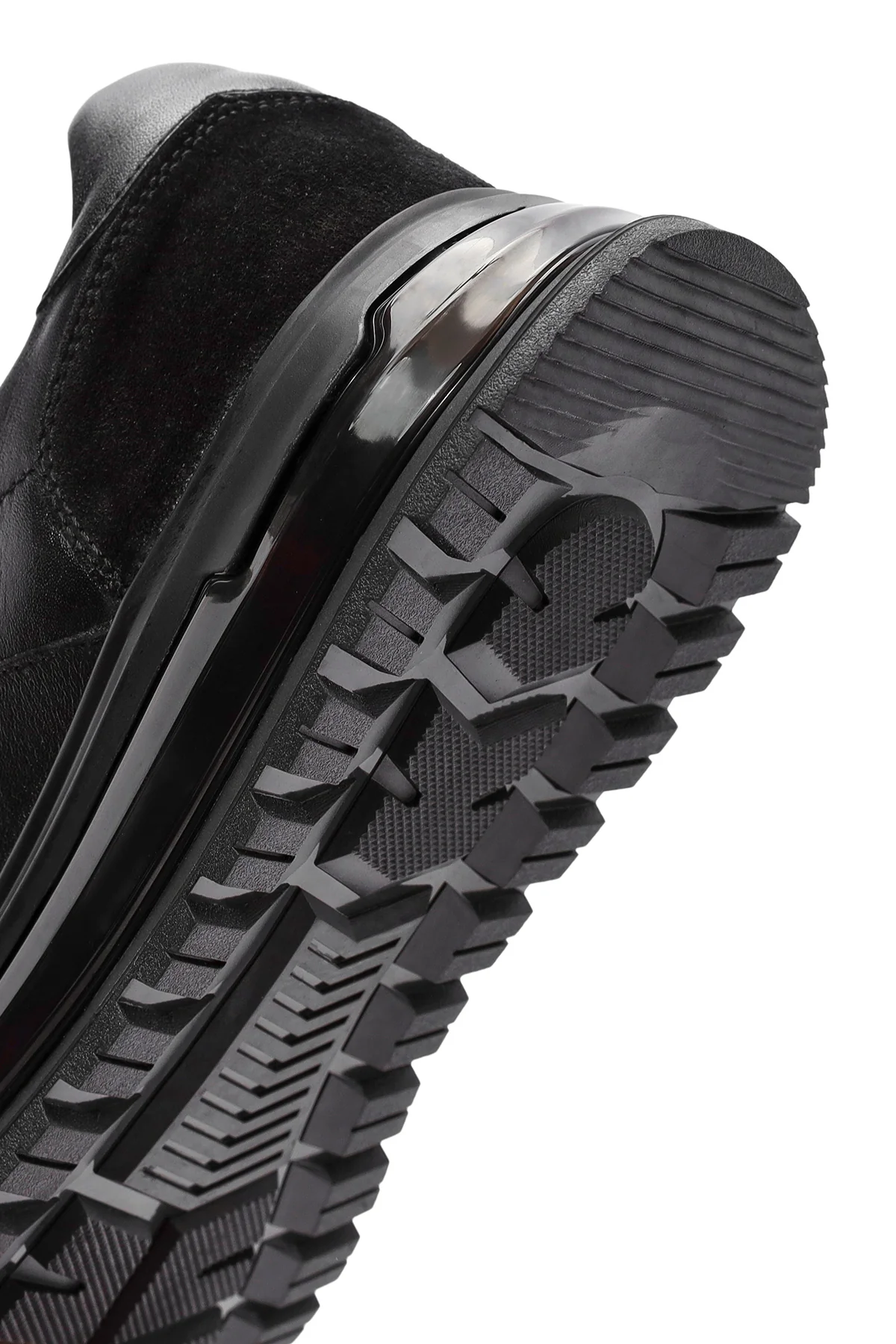 Erkek Siyah Bağcıklı Deri Sneaker - Image 8