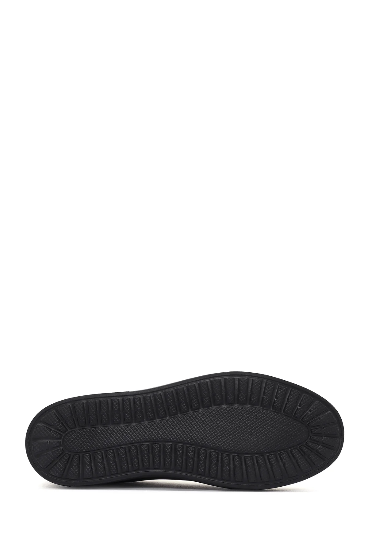 Erkek Siyah Bağcıklı Deri Sneaker - Image 4