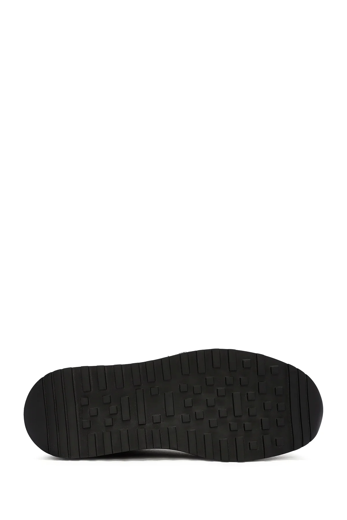 Erkek Siyah bağcıklı Deri Sneaker - Image 4