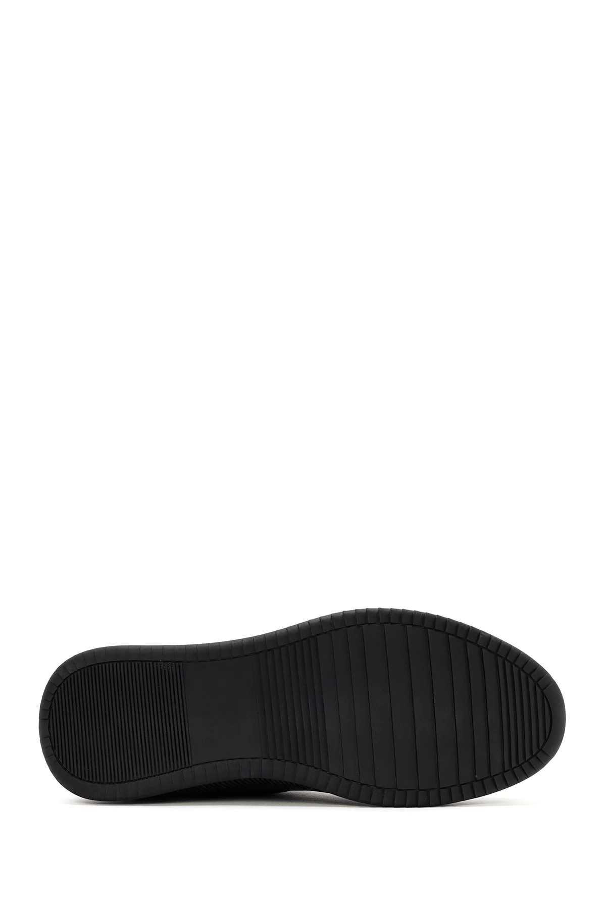Erkek Siyah Bağcıklı Deri Sneaker - Image 4