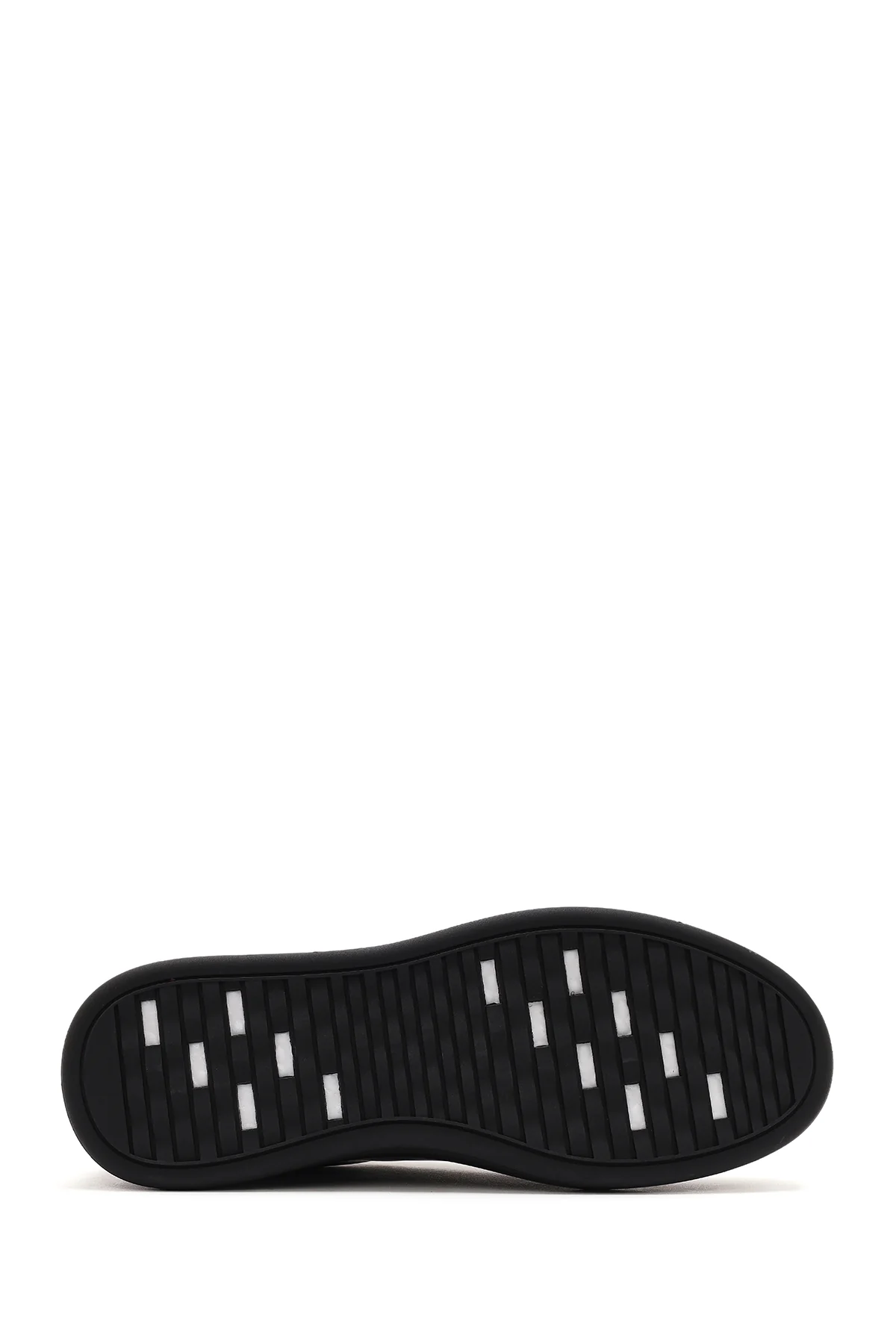 Erkek Siyah Bağcıklı Deri Sneaker - Image 4