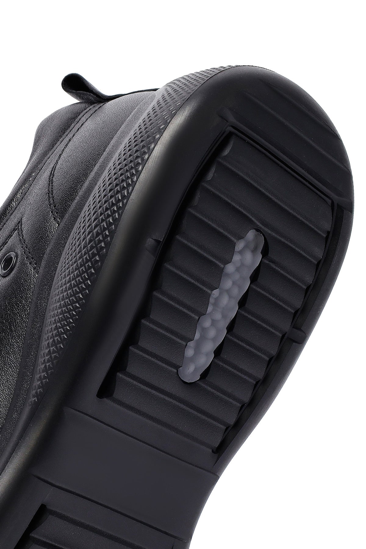 Erkek Siyah Bağcıklı Deri Sneaker - Image 8