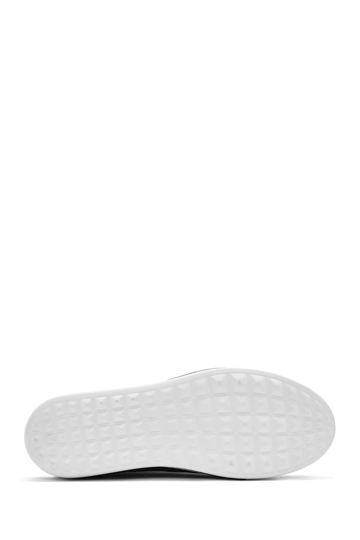 Erkek Siyah Bağcıklı Deri Sneaker - Image 5