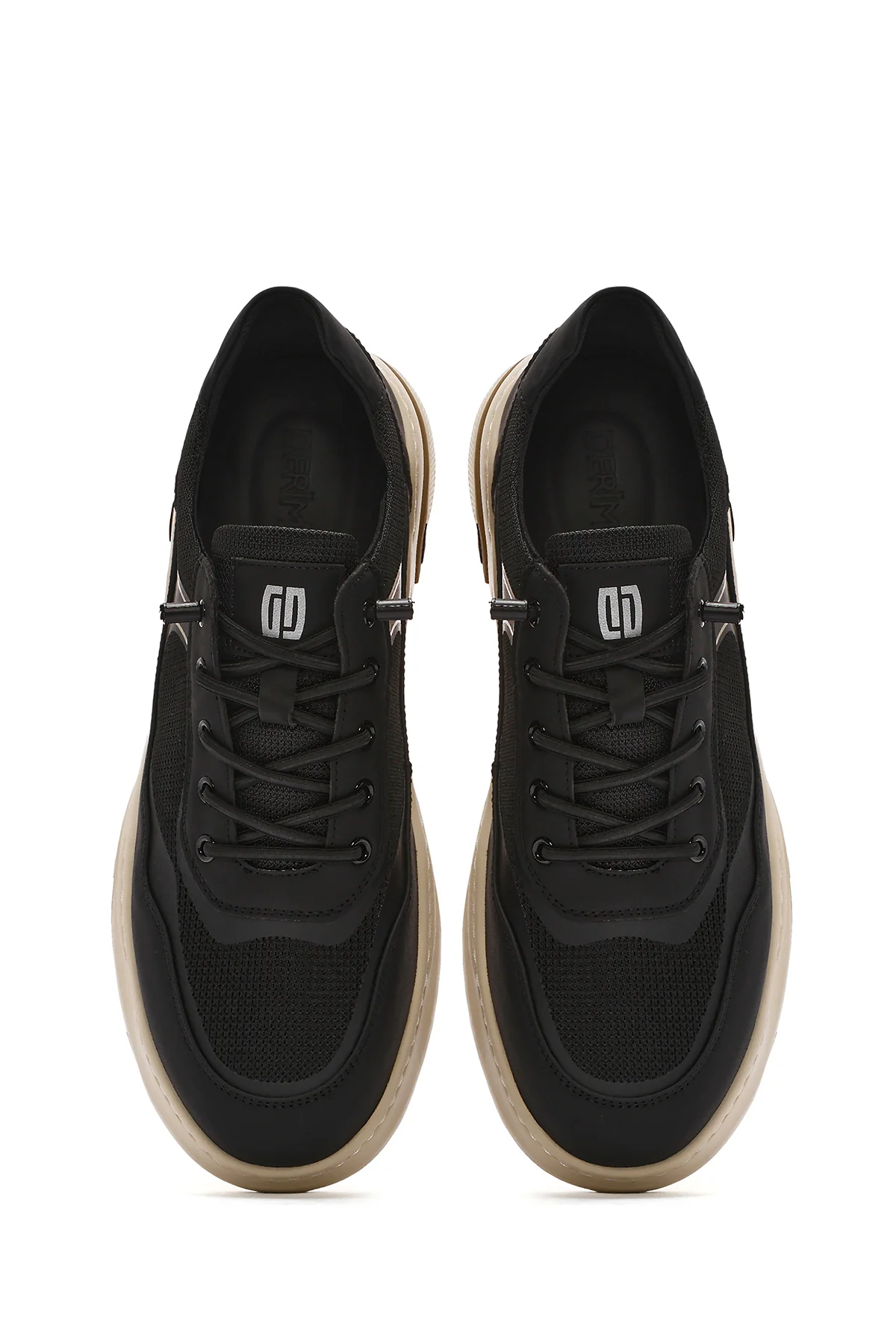Erkek Siyah Bağcıklı Deri Sneaker - Image 7