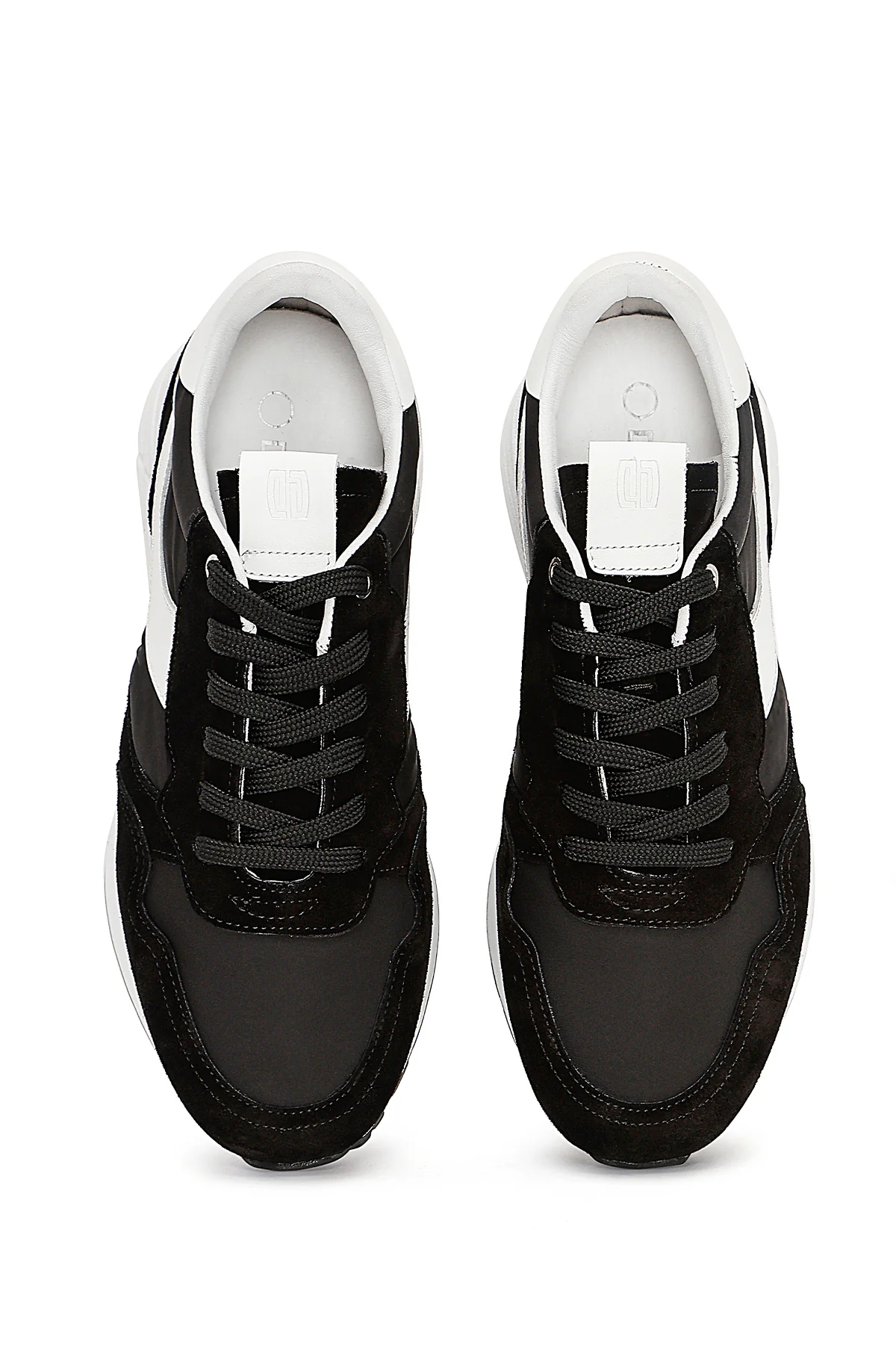 Erkek Siyah Bağcıklı Deri Sneaker - Image 7