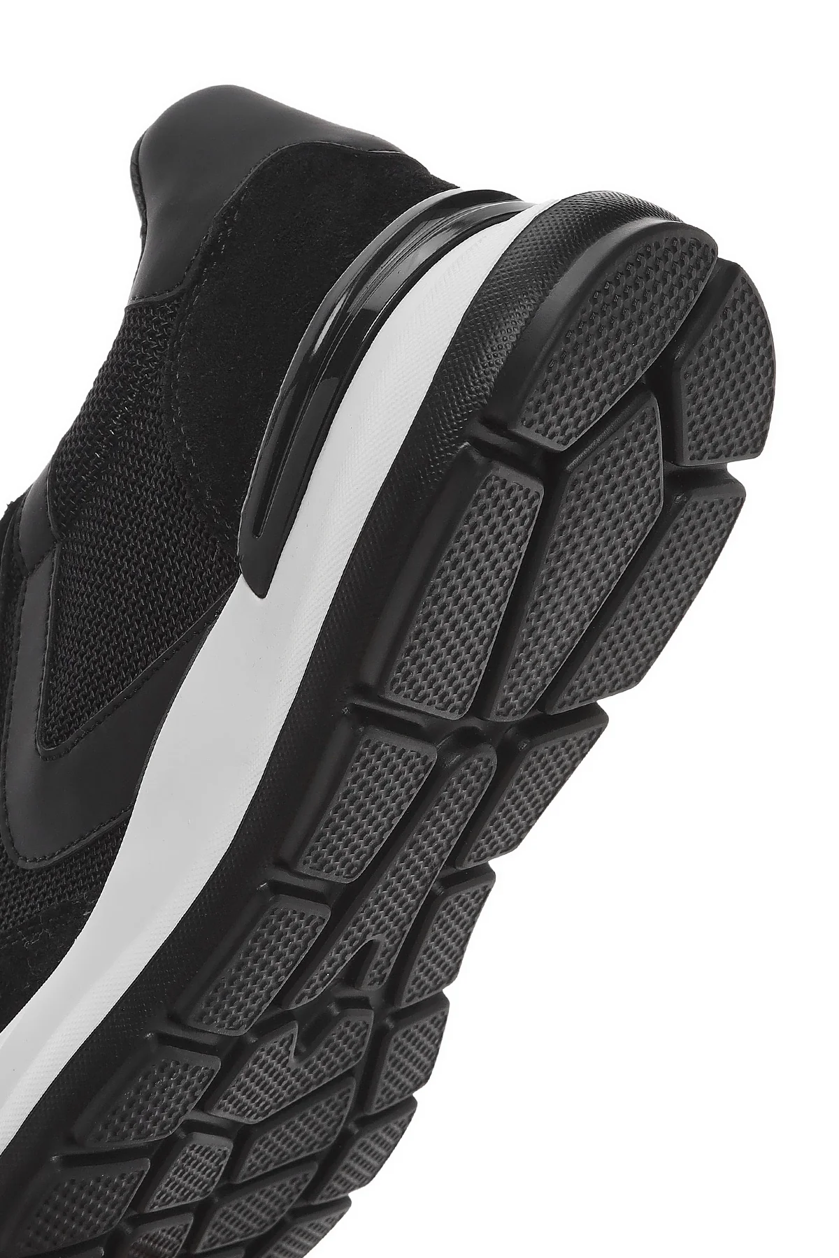 Erkek Siyah Bağcıklı Deri Sneaker - Image 8
