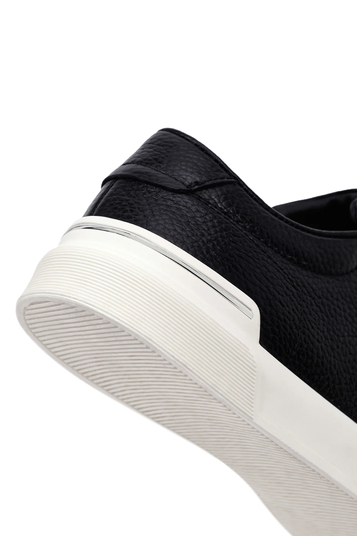 Erkek Siyah Bağcıklı Deri Sneaker - Image 10