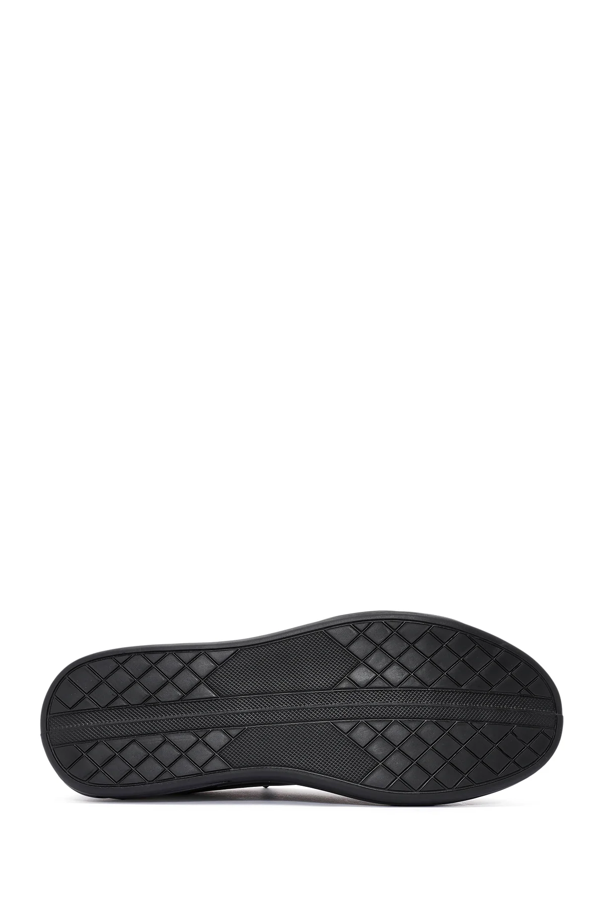 Erkek Siyah Bağcıklı Deri Sneaker - Image 4