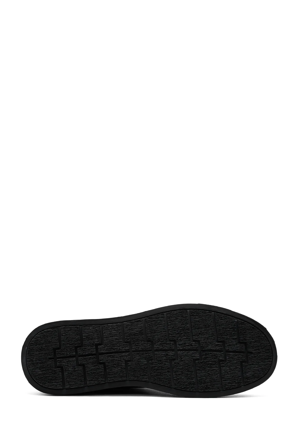 Erkek Siyah Bağcıklı Deri Sneaker - Image 4