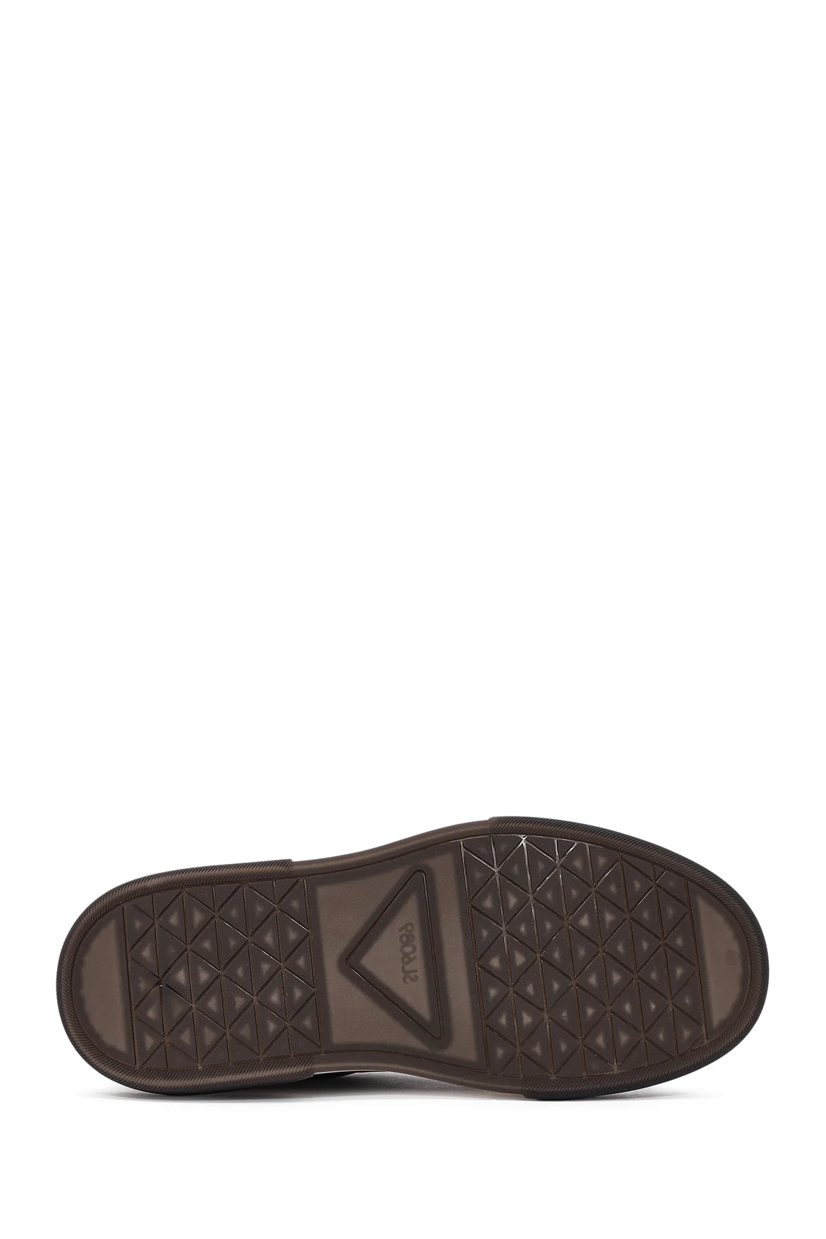 Erkek Siyah Bağcıklı Kalın Tabanlı Deri Sneaker - Image 4