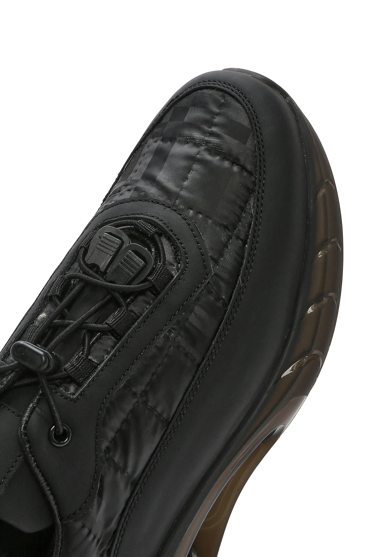 Erkek Siyah Bağcıklı Kalın Tabanlı Deri Sneaker - Image 8