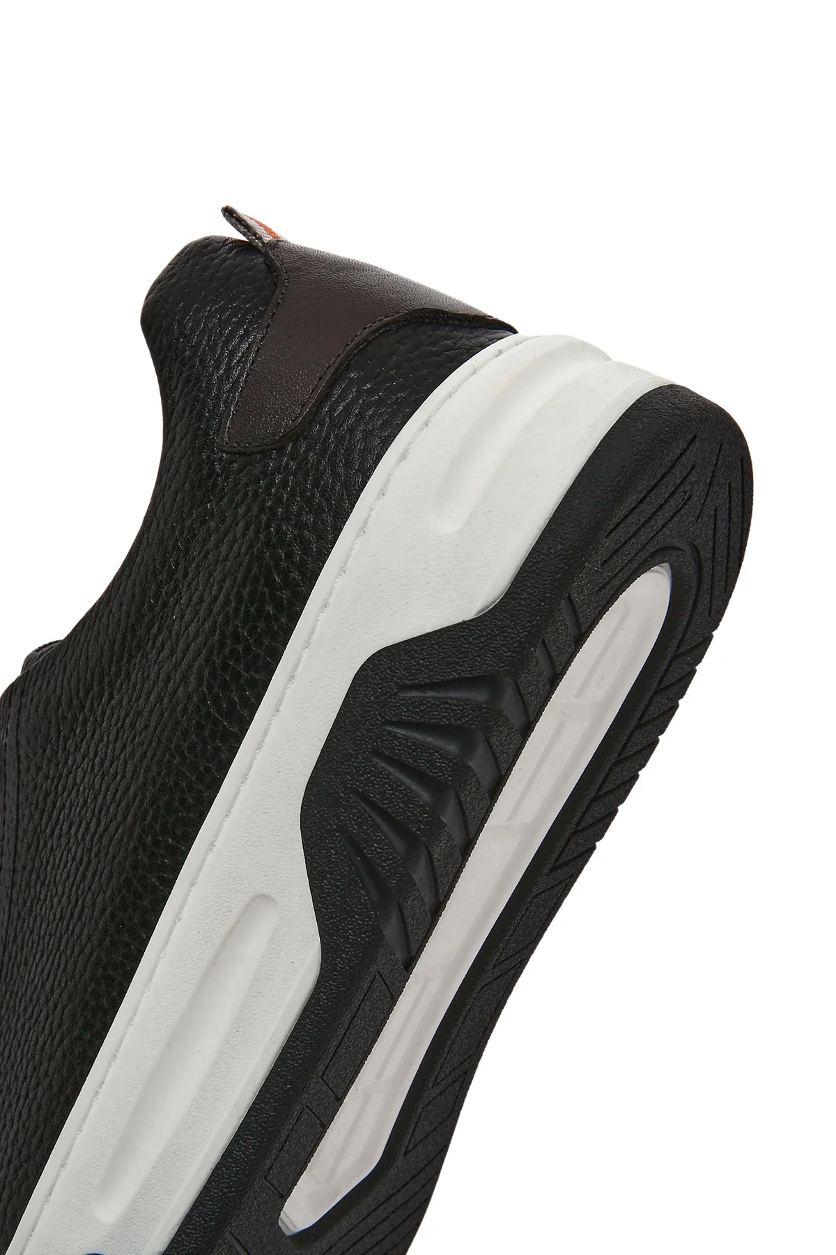 Erkek Siyah Bağcıklı Kalın Tabanlı Deri Sneaker - Image 8