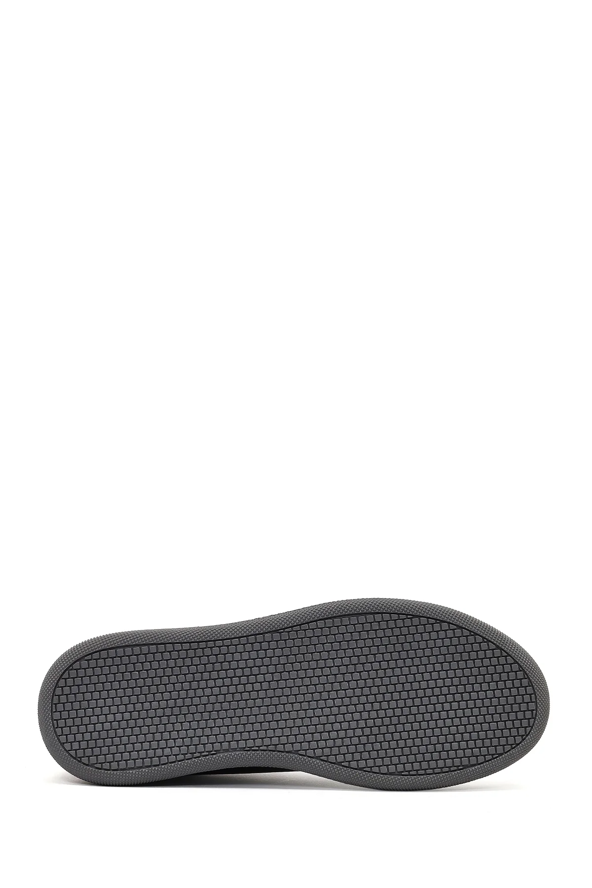 Erkek Siyah Bağcıklı Kalın Tabanlı Deri Sneaker - Image 4