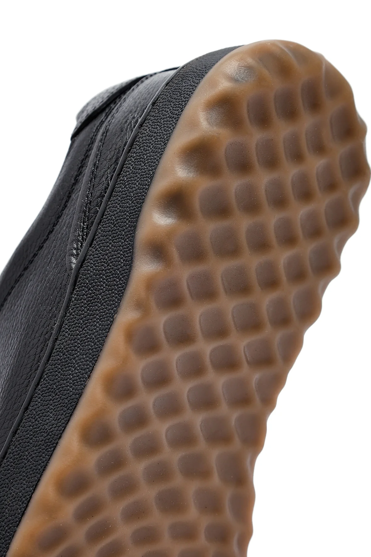 Erkek Siyah Bağcıklı Kalın Tabanlı Deri Sneaker - Image 10