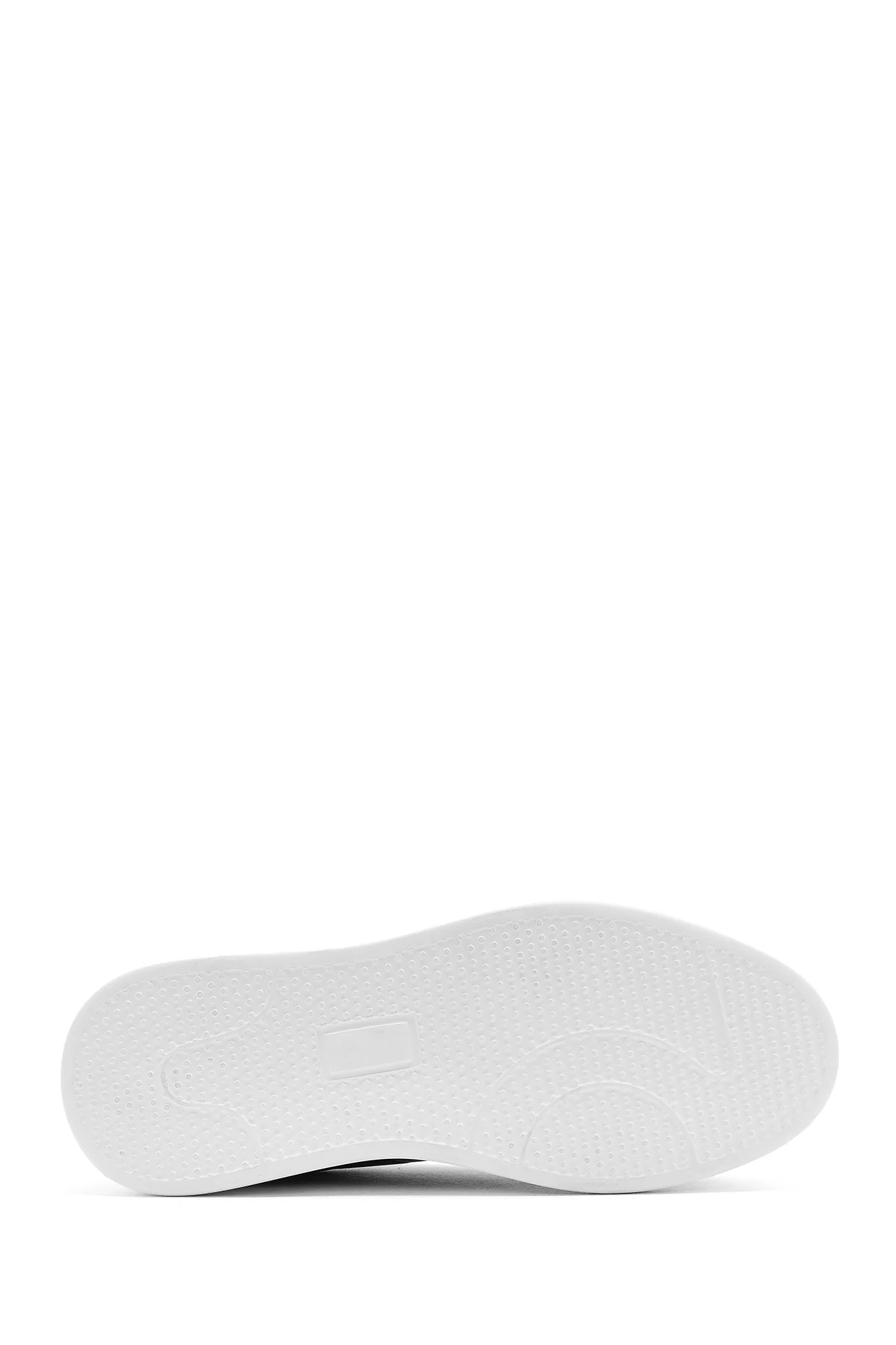 Erkek Siyah Bağcıklı Kalın Tabanlı Deri Sneaker - Image 5