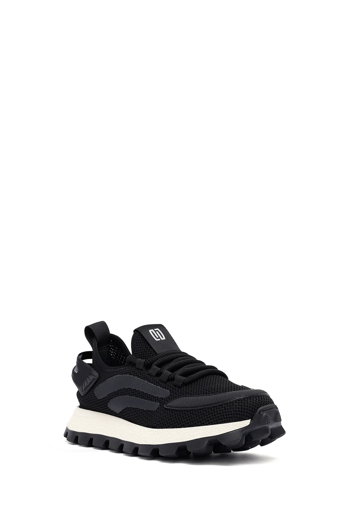 Derimod Zero Erkek Siyah Bağcıklı Kalın Tabanlı Kumaş Sneaker - Image 6