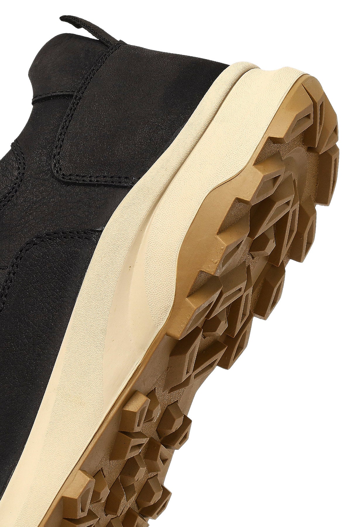 Erkek Siyah Bağcıklı Kalın Tabanlı Nubuk Deri Casual Sneaker - Image 9