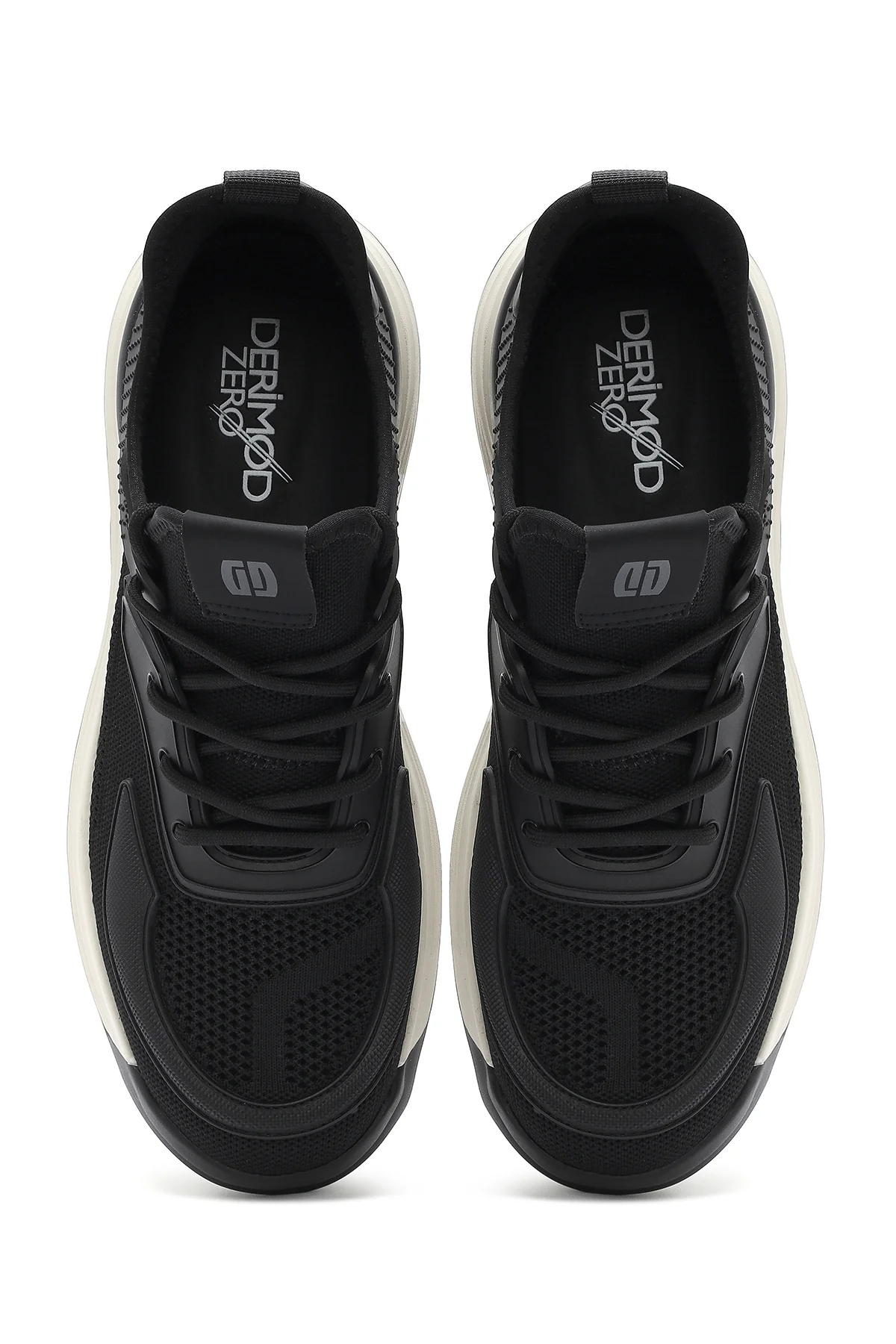 Erkek Siyah Bağcıklı Kalın Tabanlı Sneaker - Image 8