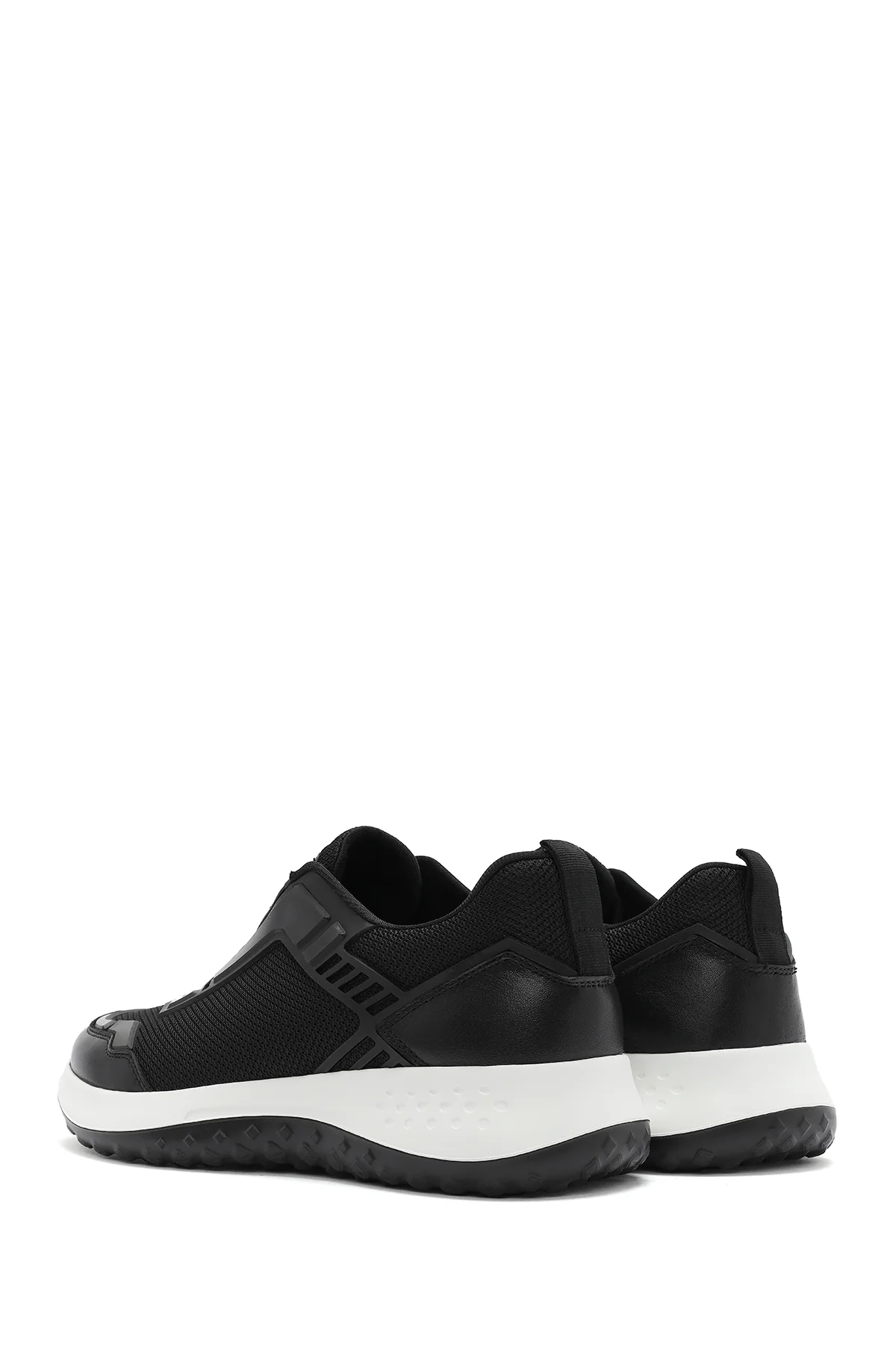 Erkek Siyah Bağcıklı Kalın Tabanlı Sneaker - Image 5