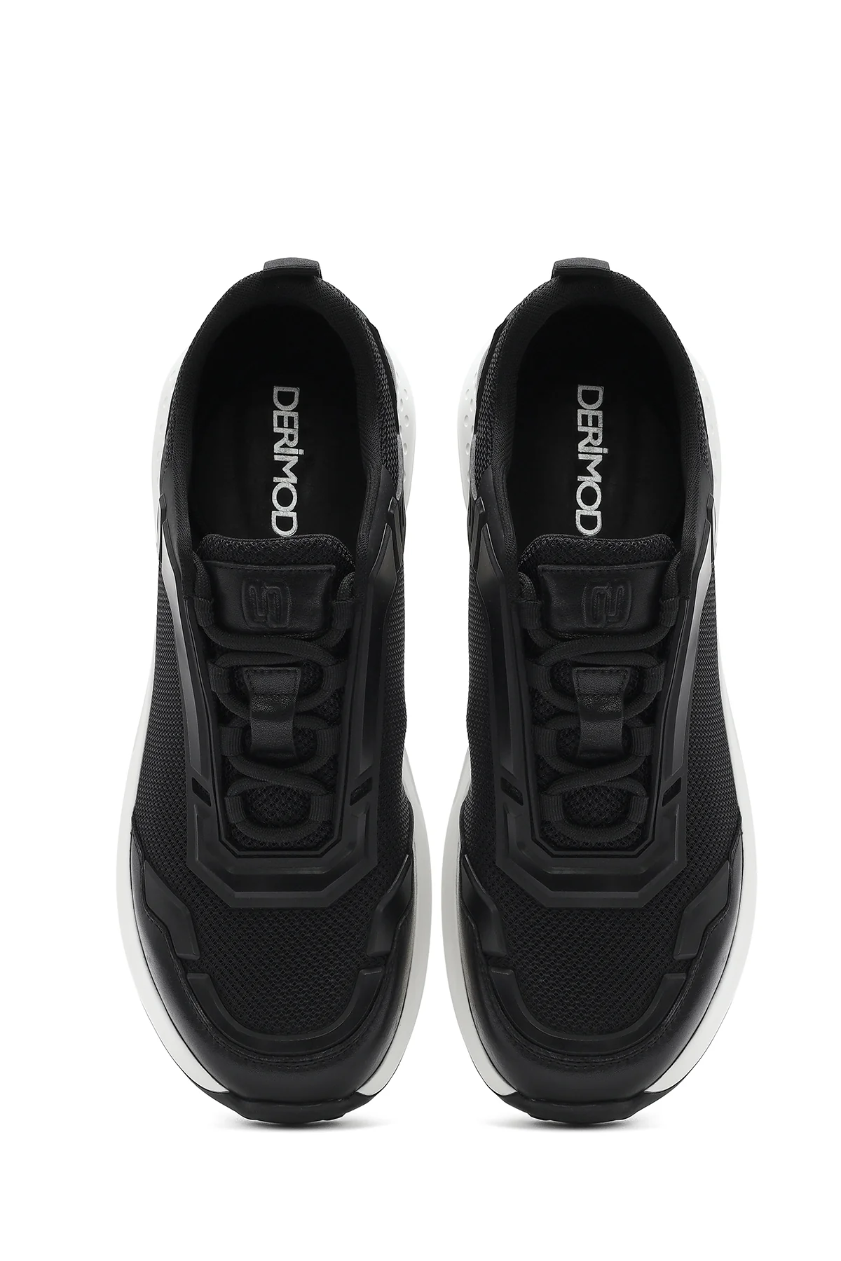 Erkek Siyah Bağcıklı Kalın Tabanlı Sneaker - Image 7