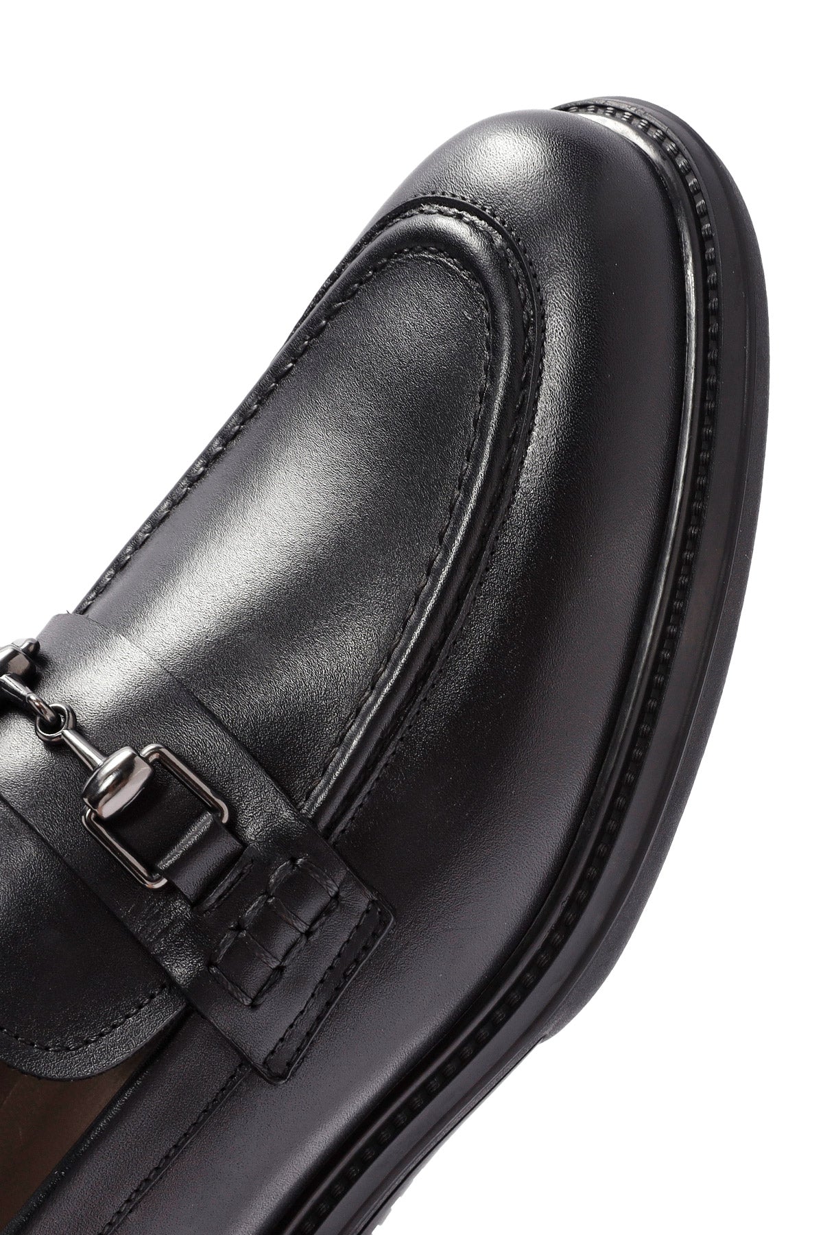 Erkek Siyah Deri Casual Loafer - Image 9